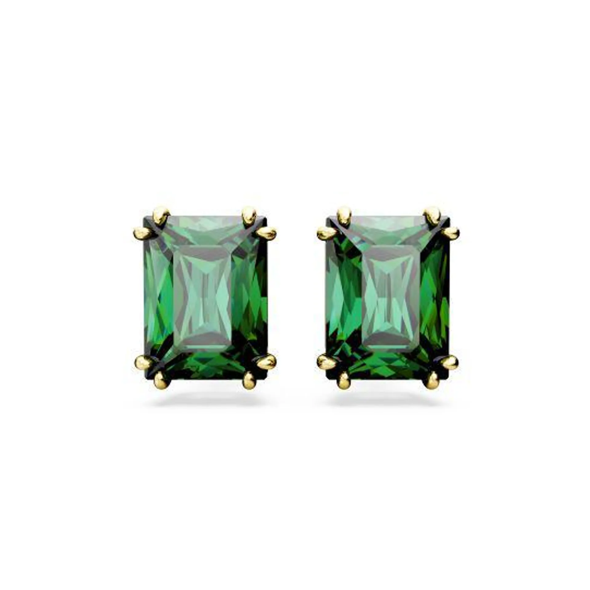 Matrix Lady Earrings Green Crystal
