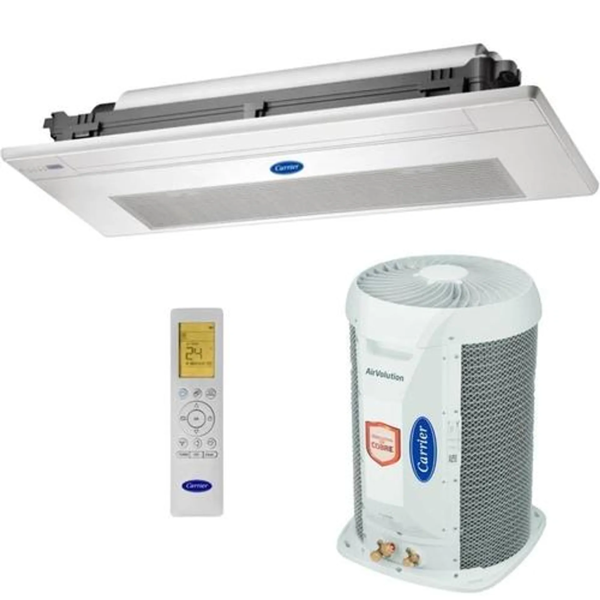 Ar Condicionado Split Cassete Carrier 1 Via 12000 BTUs Quente e Frio Inverter 220V Monofásico 38TVQD12515MC