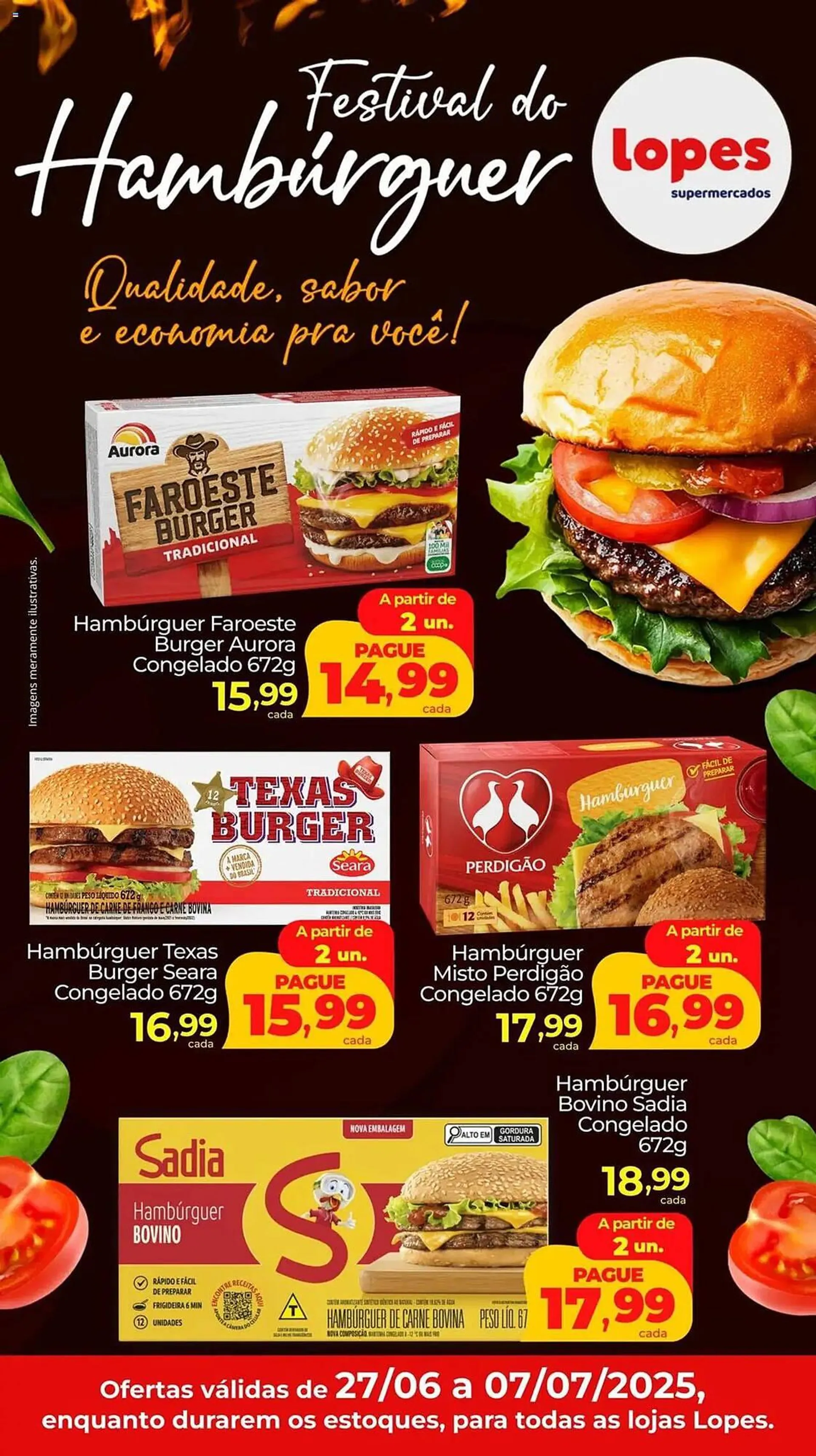 Encarte de Catálogo Lopes Supermercados 27 de junho até 7 de julho 2025 - Pagina 1