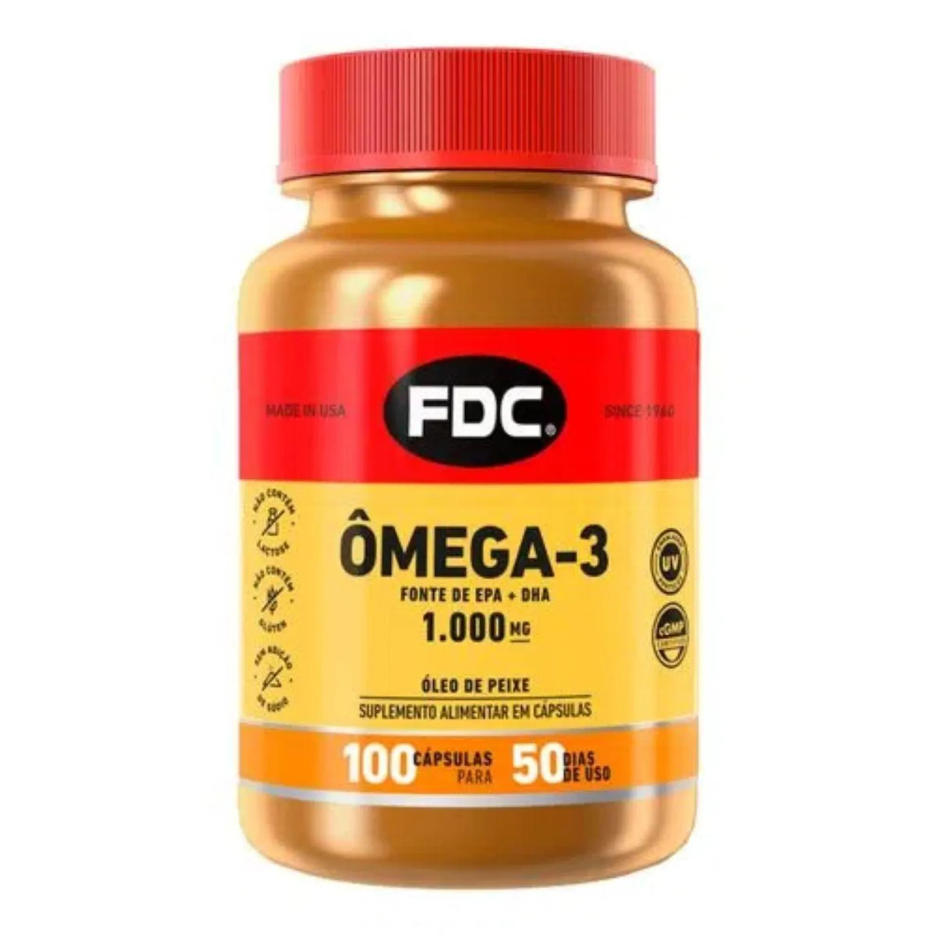 Ômega-3 1000mg FDC Com 100 Cápsulas