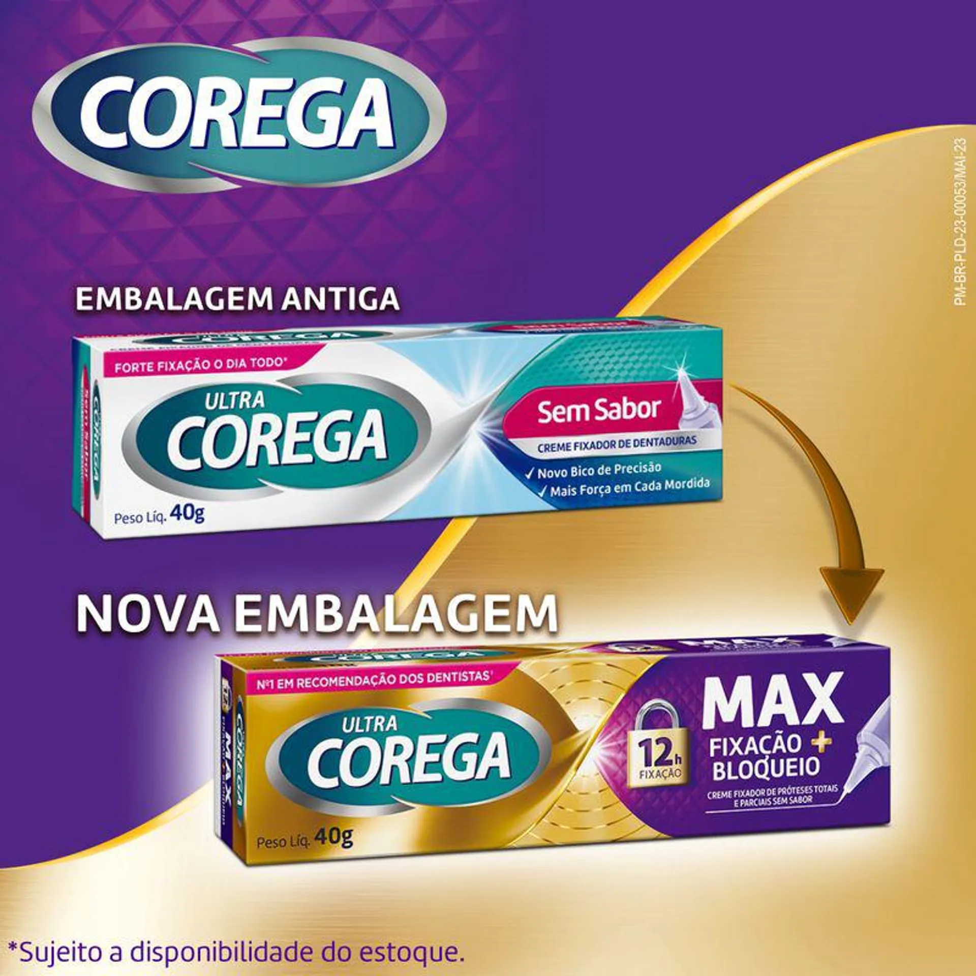 Ultra Corega Creme Fixador de Dentadura com bico de precisão Sem Sabor 40g