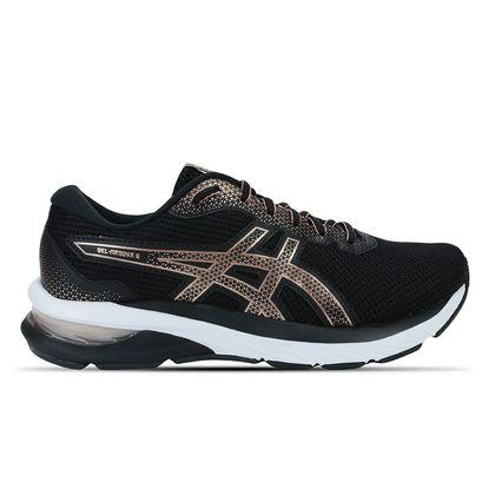 Tênis ASICS GEL-Nagoya 6 - Feminino - Preto com Branco e Dourado