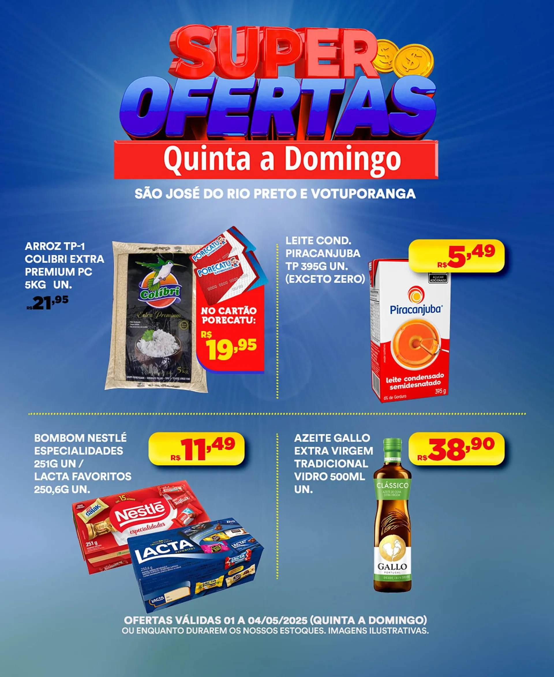 Encarte de Catálogo Supermercado Porecatu 1 de maio até 4 de maio 2025 - Pagina 1