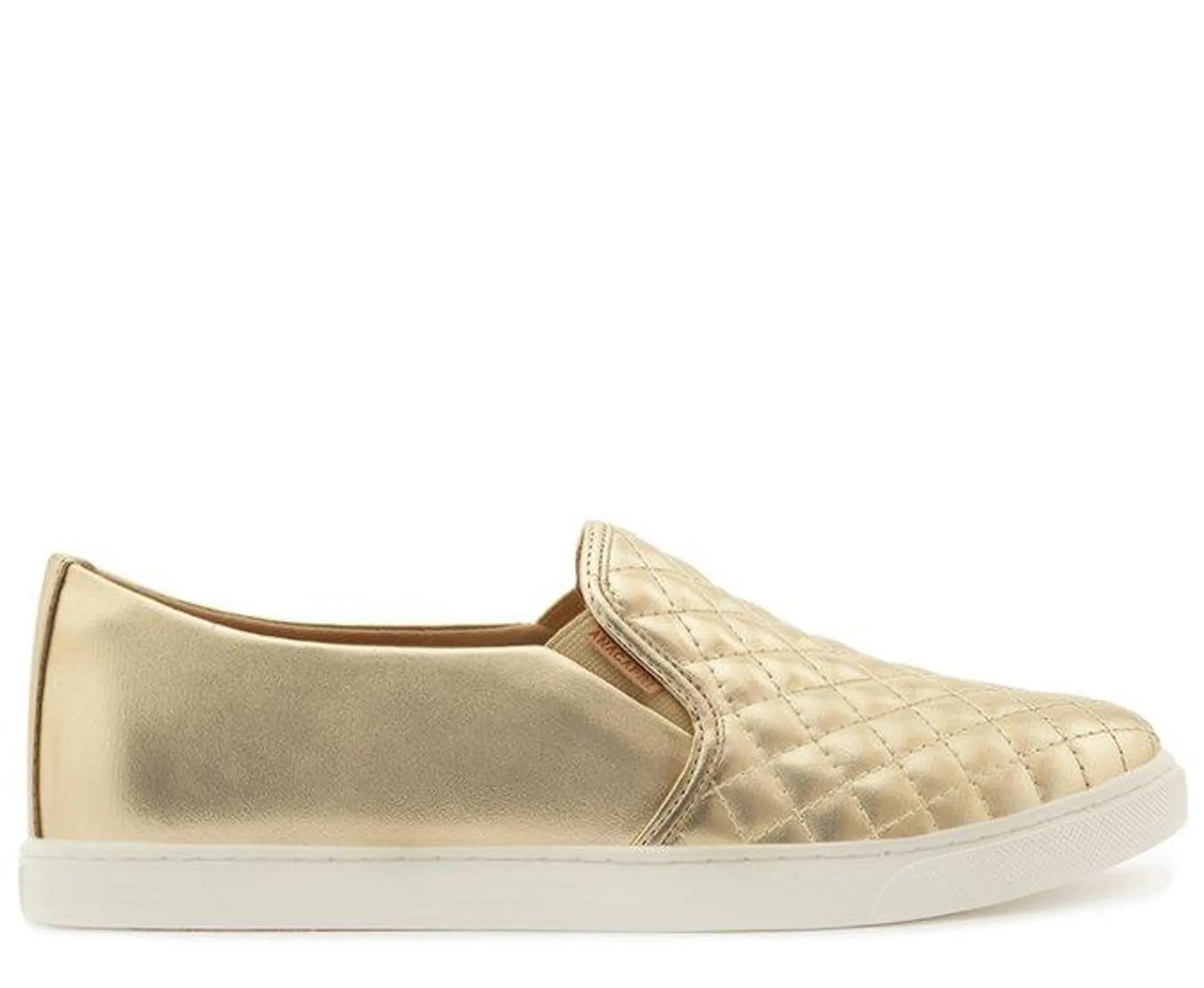 Tênis Slip On Dourado Matelassê