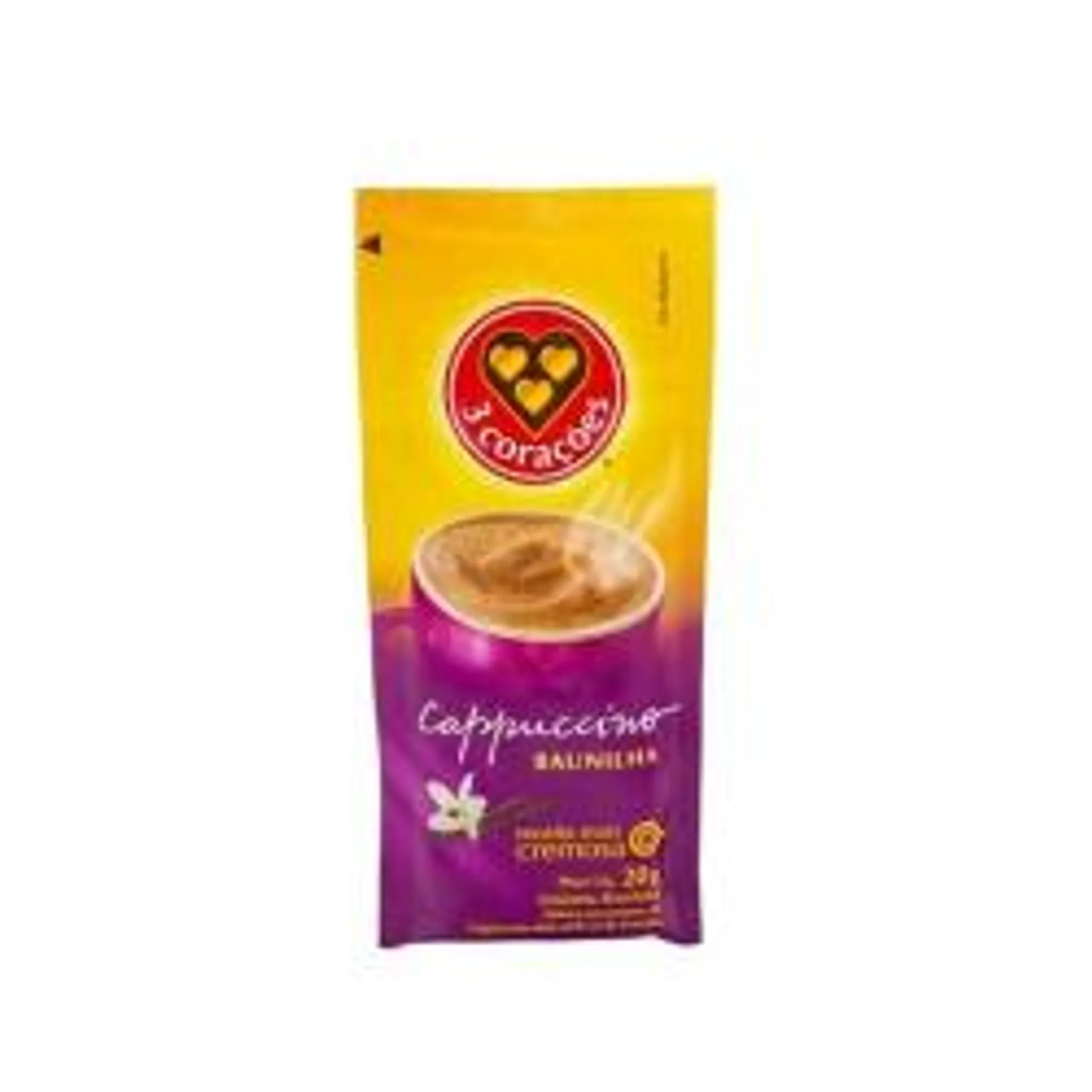 Café Cappucino 3 Corações Baunilha 20g