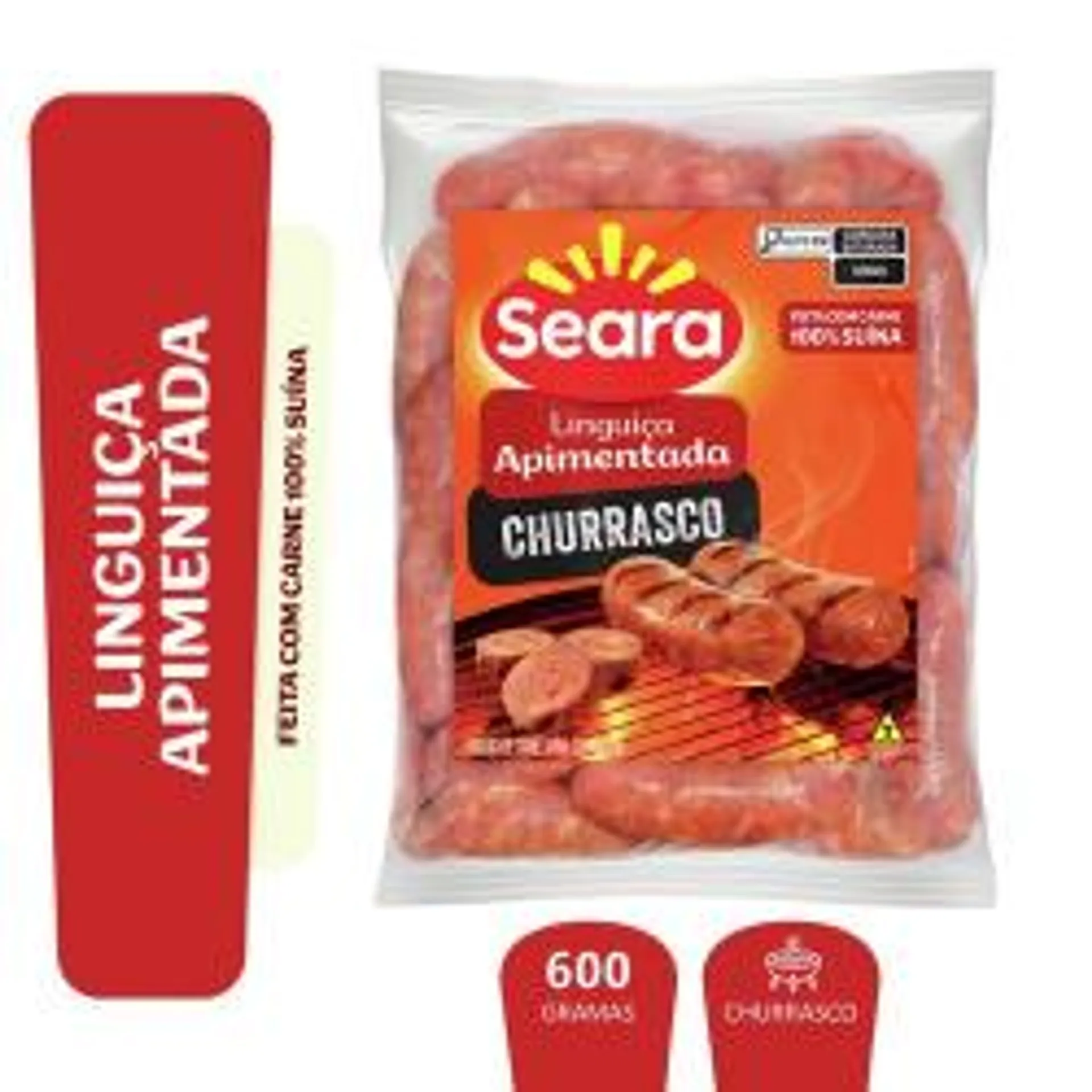 Linguiça Apimentada Churrasco Seara 600g