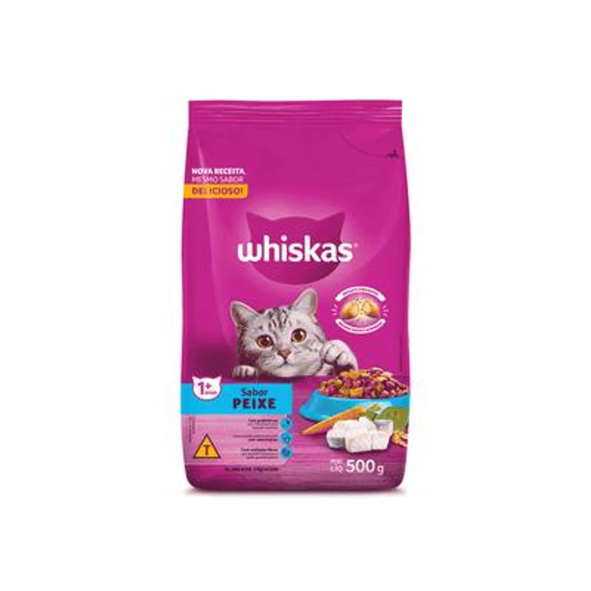 Ração Whiskas Gatos Adultos Peixe 500 g