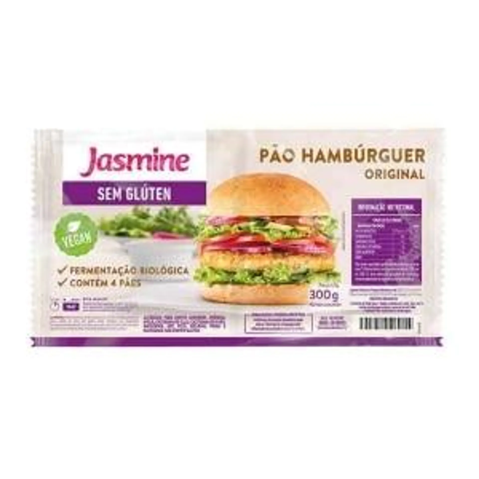 Pão de Hambúrguer Original Sem Glúten Jasmine 300g