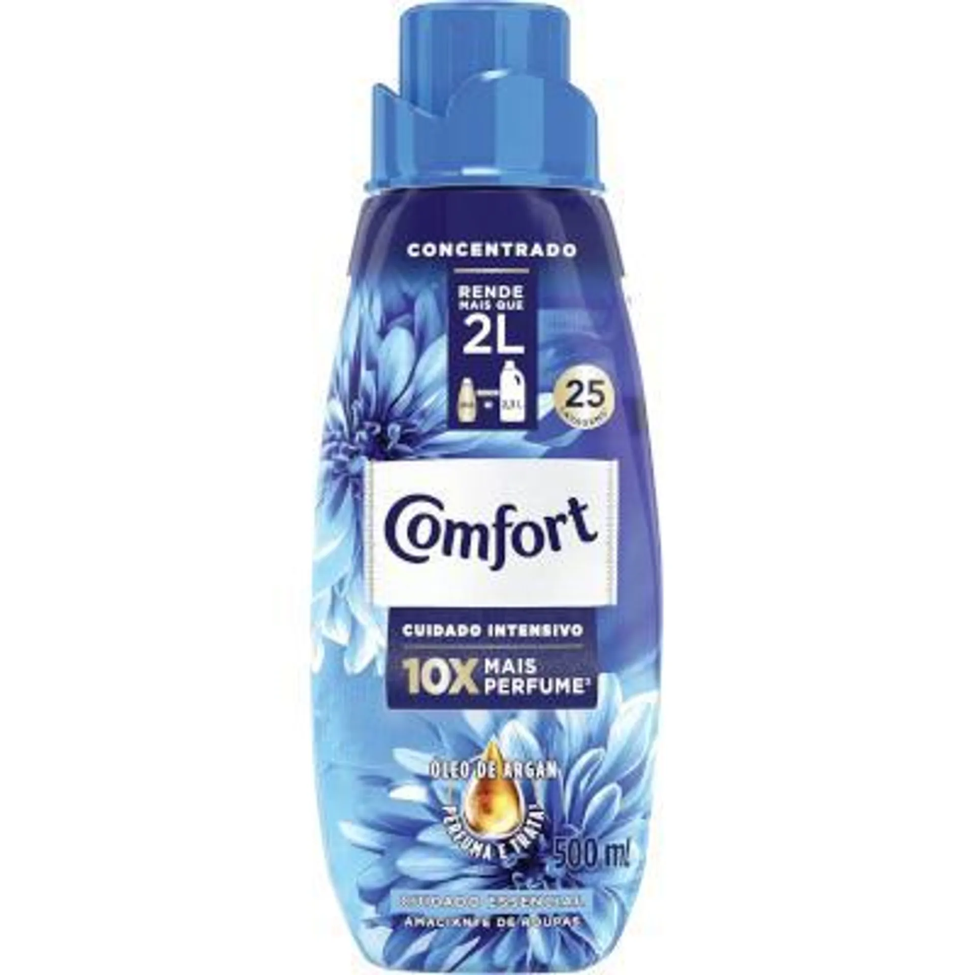 Amaciante de Roupas Azul Óleo de Argan frasco 500ml - Comfort/Cuidado Essencial