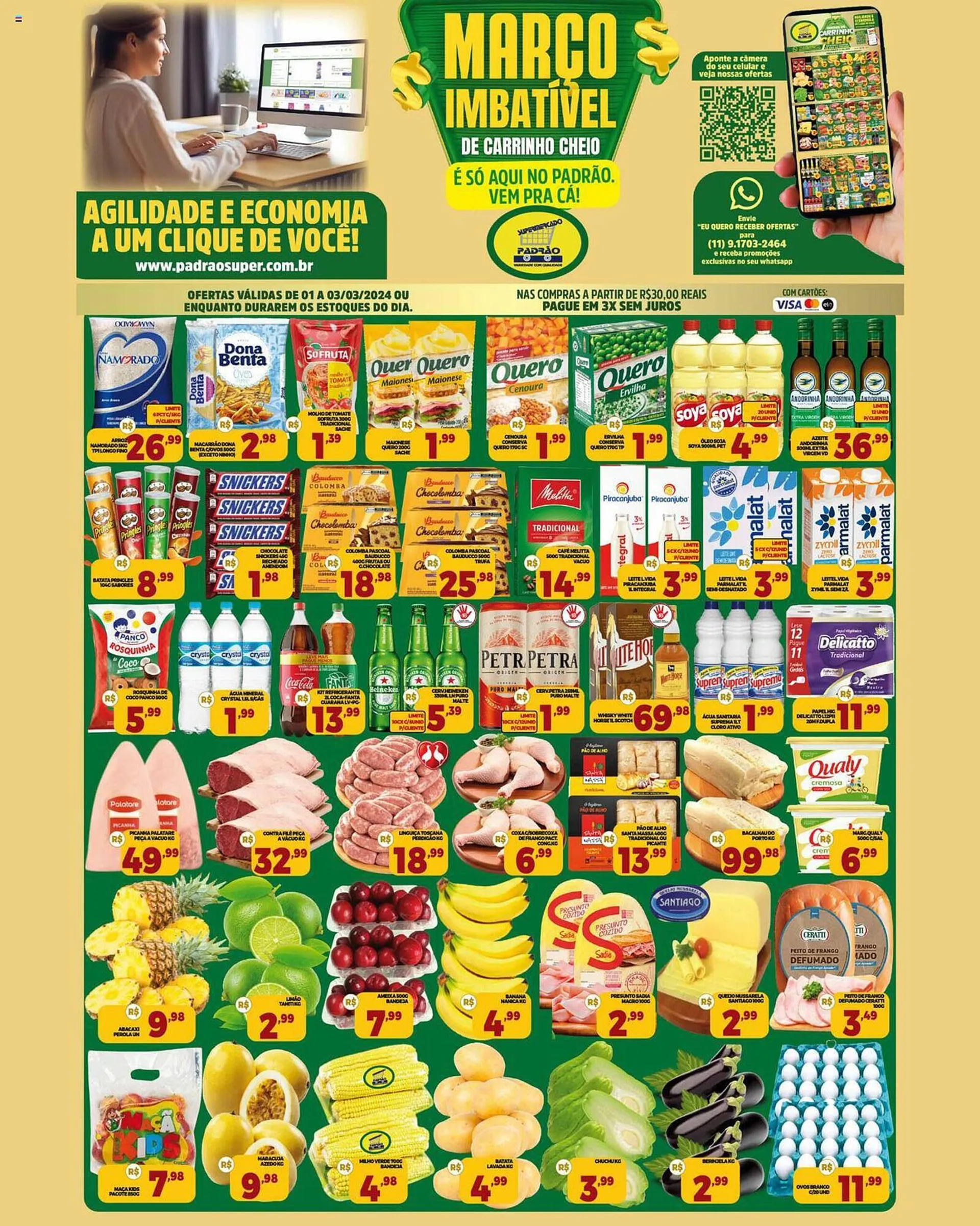 Encarte de Catálogo Supermercado Padrão 1 de março até 3 de março 2024 - Pagina 