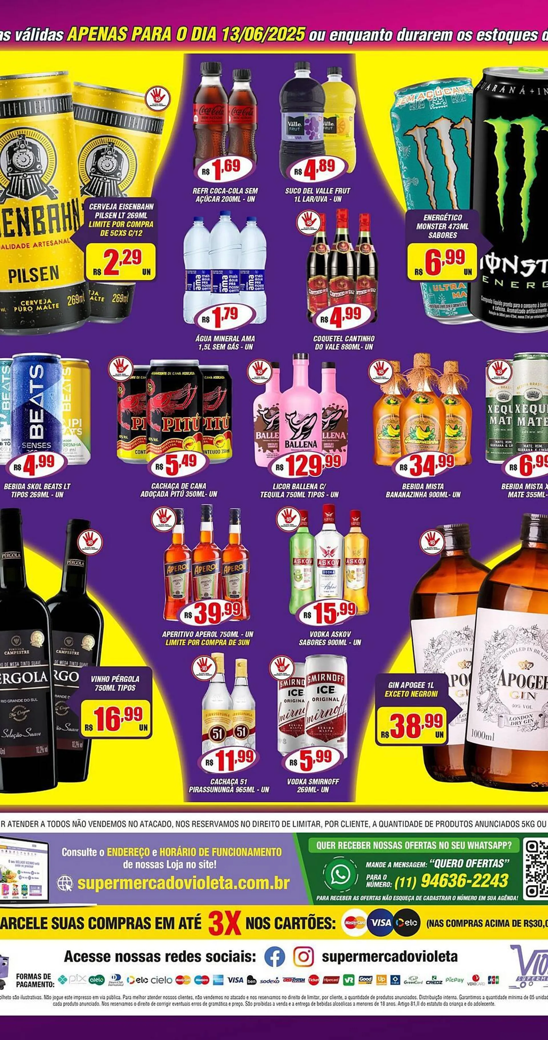 Encarte de Catálogo Violeta Supermercados 12 de junho até 13 de junho 2025 - Pagina 4