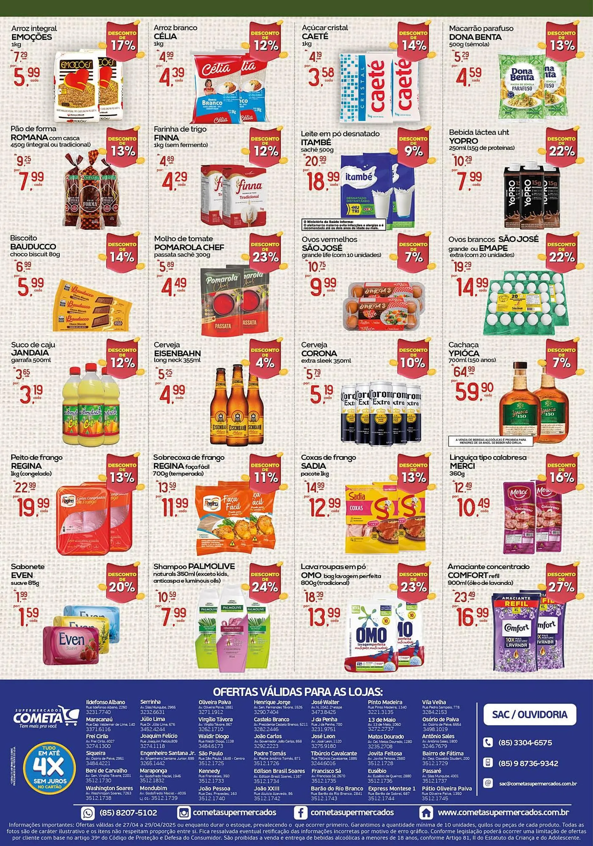 Encarte de Catálogo Cometa Supermercados 28 de abril até 29 de abril 2025 - Pagina 2