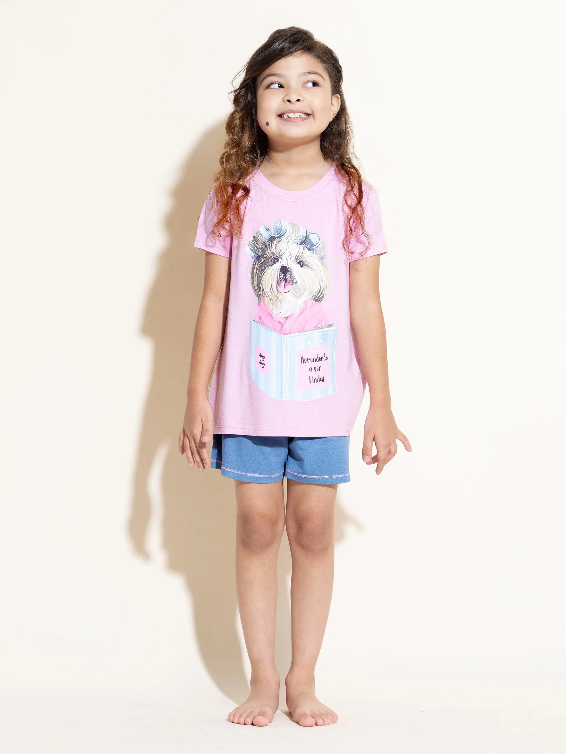 Short Doll Infantil Manga Curta Dog Books