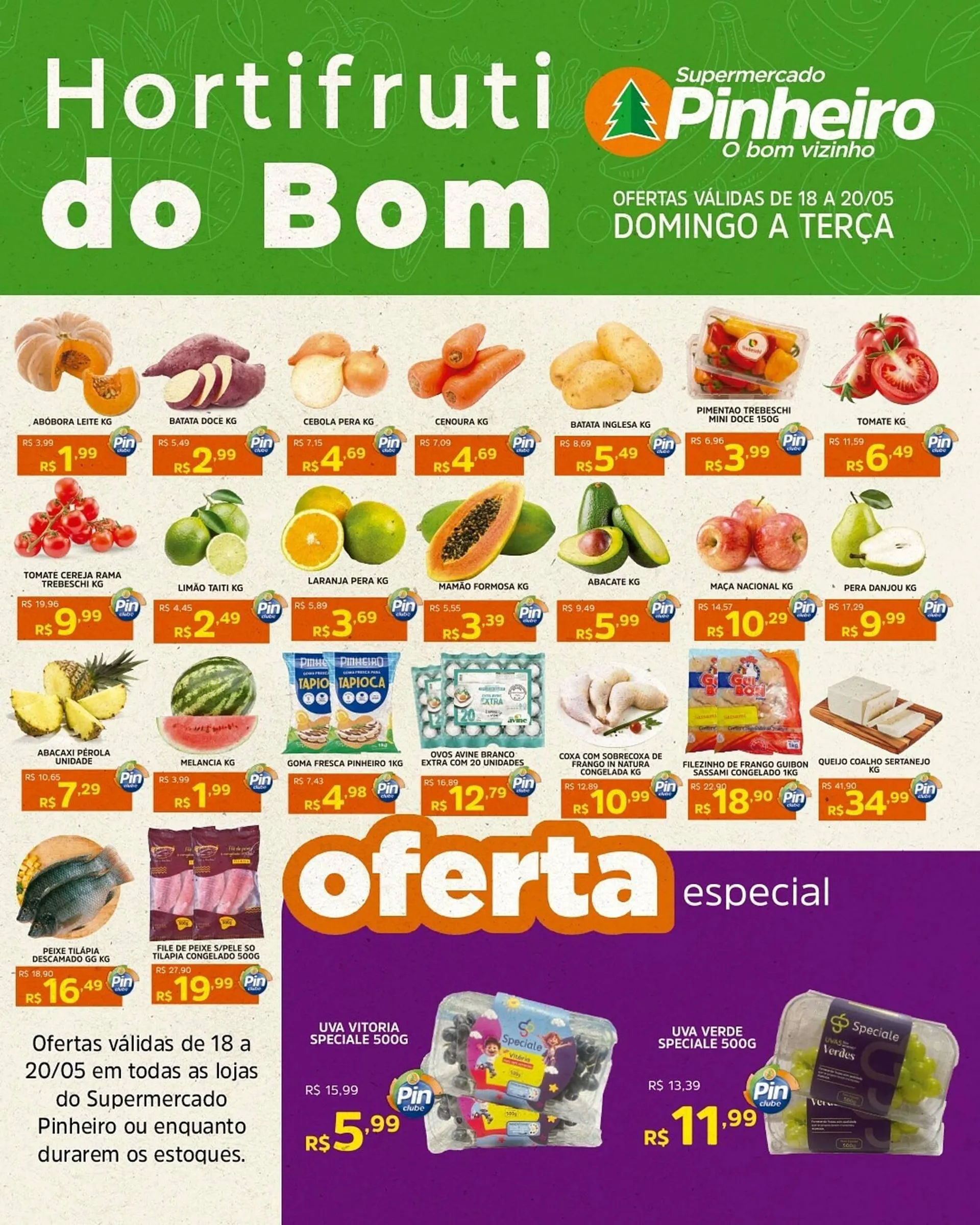 Encarte de Catálogo Pinheiro Supermercado 18 de maio até 20 de maio 2025 - Pagina 2