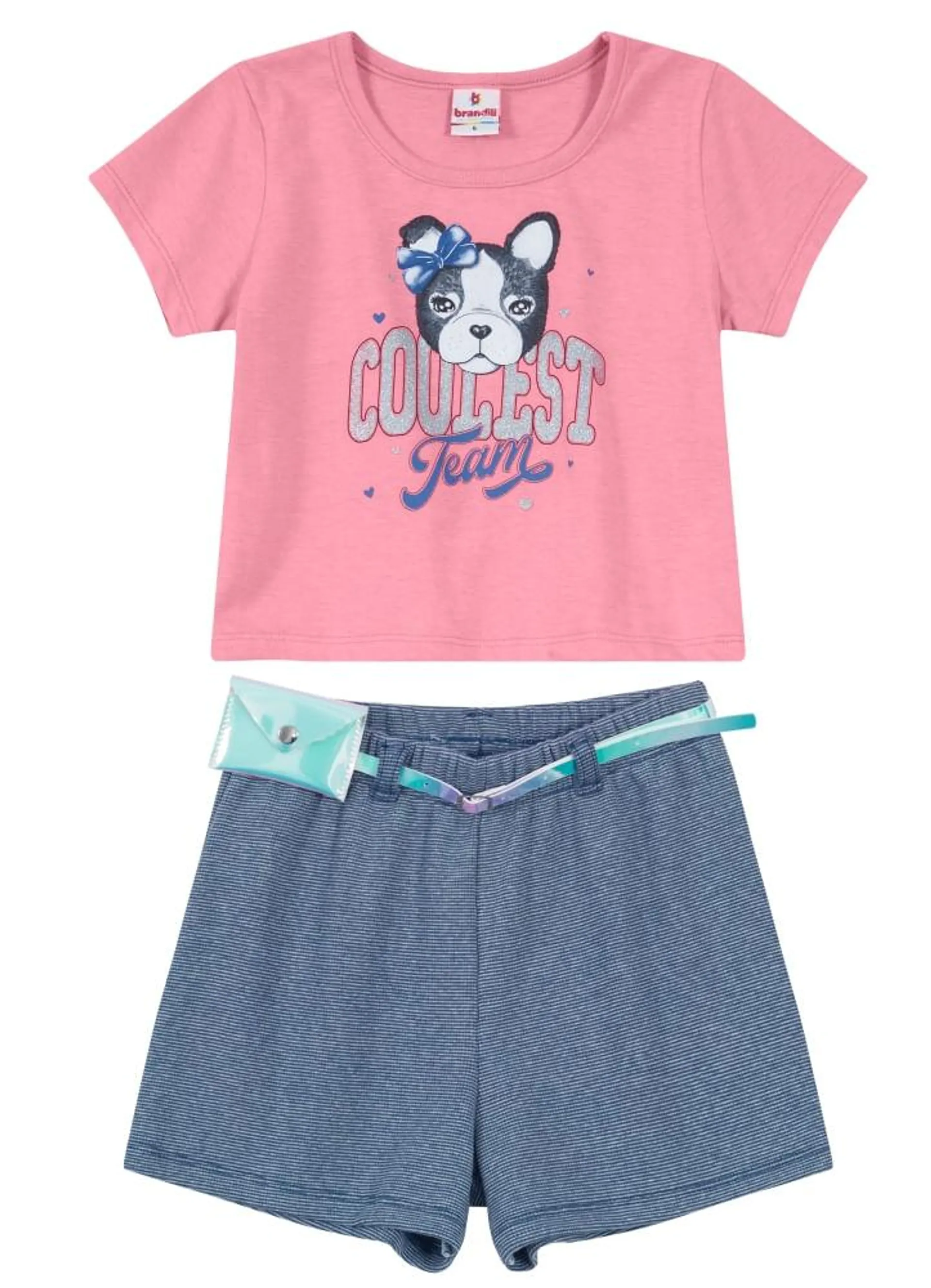 Conjunto Infantil Menina De Cachorrinho Brandili