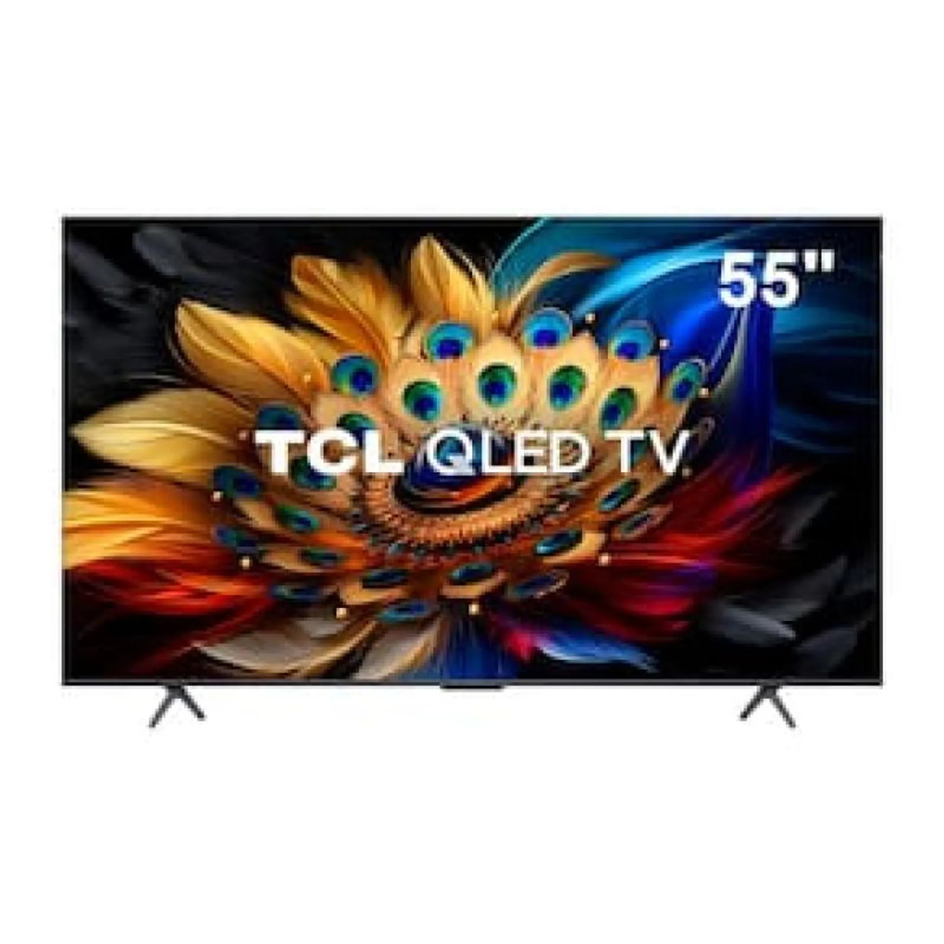 Smart TV 55" QLED 4K TCL 55C655 com Processador AIPQ, Google TV, HDR10+, Wi-Fi Dual Band, Bluetooth Integrado, Google Assistente, Dolby Vision e Atmos