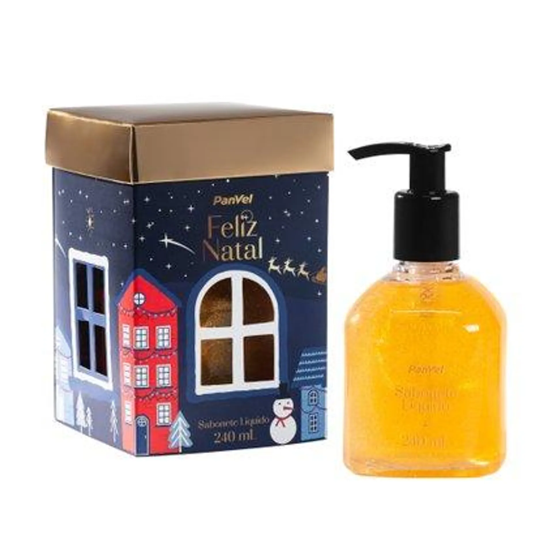 Sabonete Líquido Feliz Natal Panvel 240ml - Presente De Natal