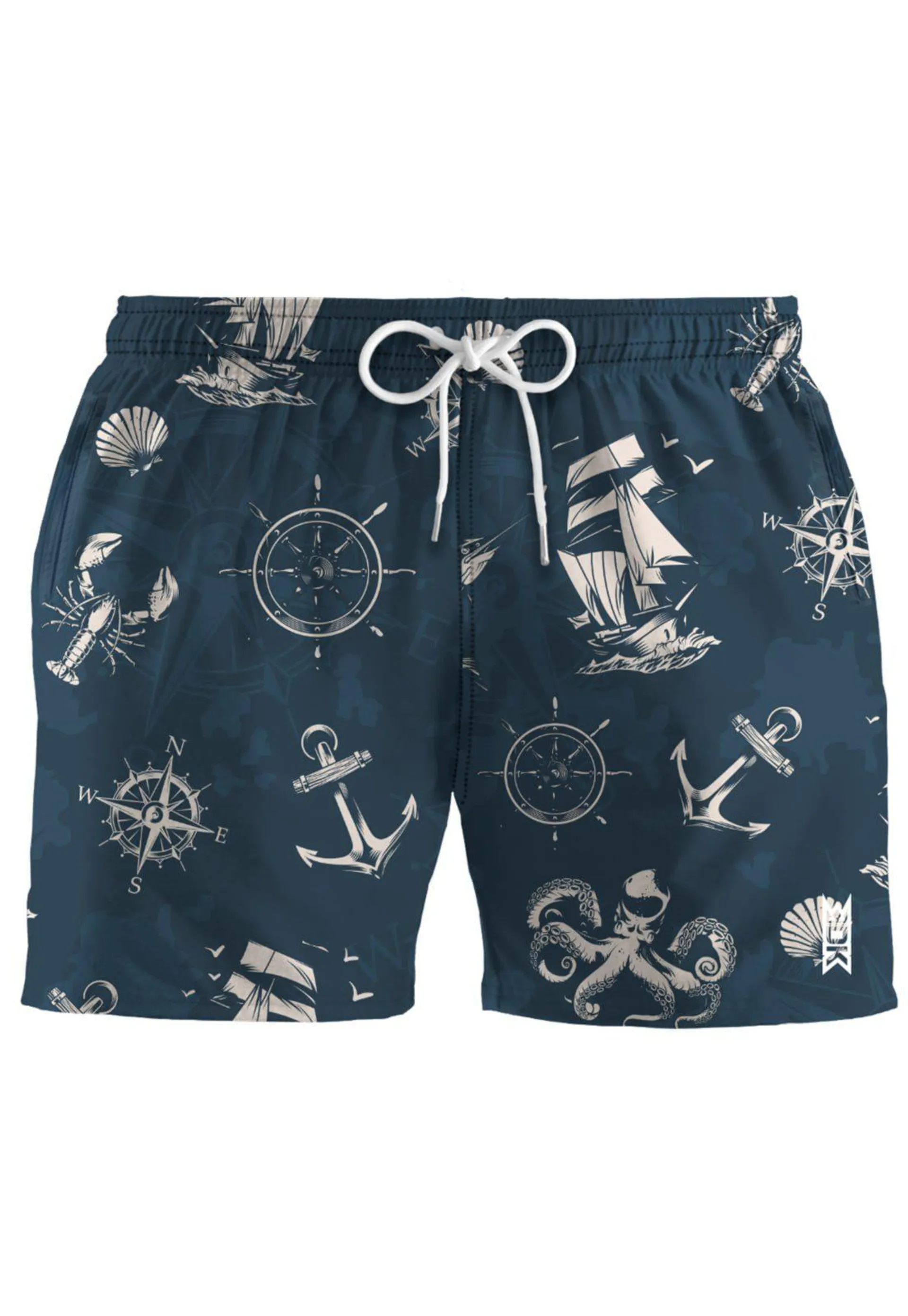 Short Bermuda Praia Masculino Estampado Marinho Dulk