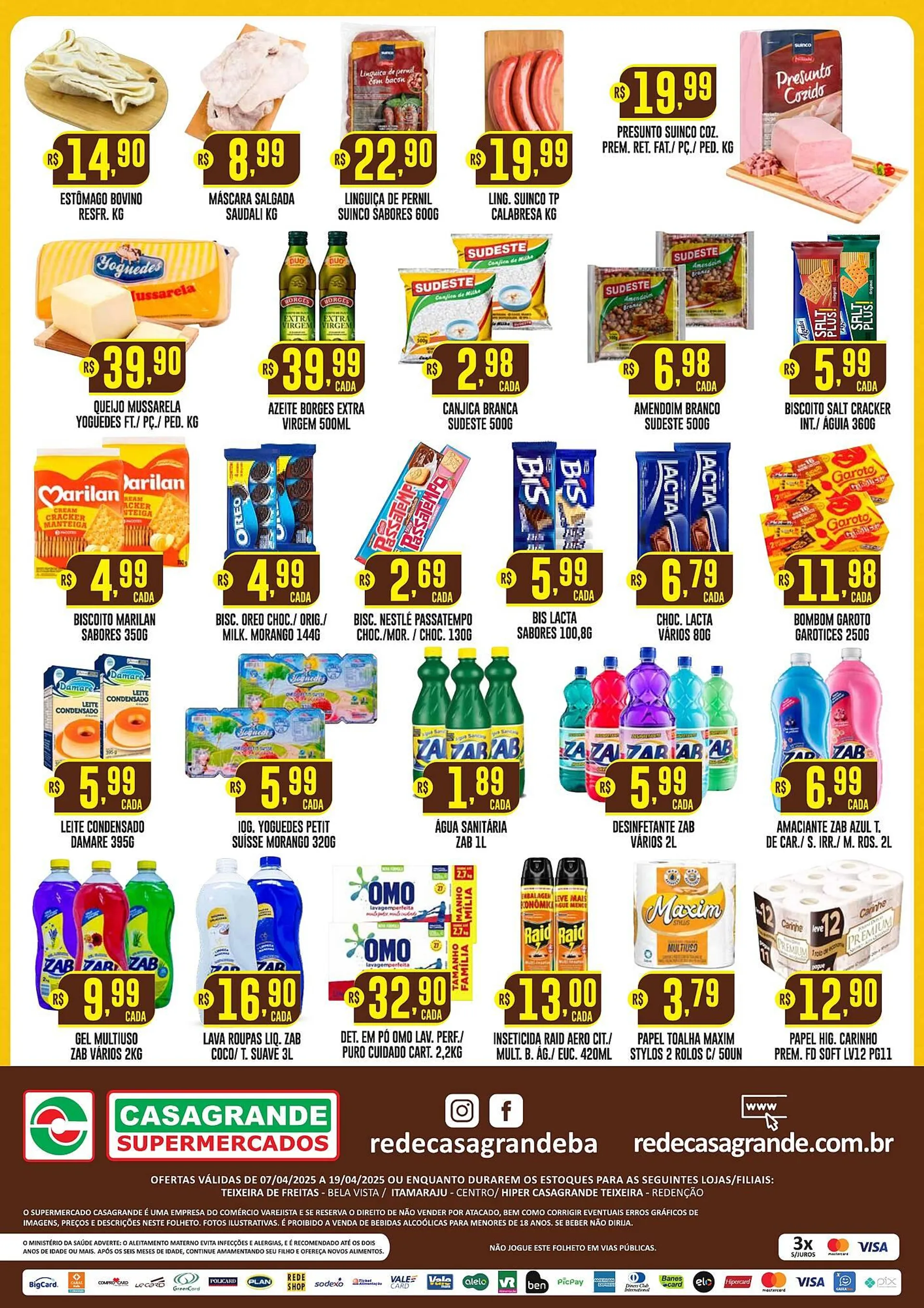 Encarte de Catálogo Casagrande Supermercados 7 de abril até 19 de abril 2025 - Pagina 2