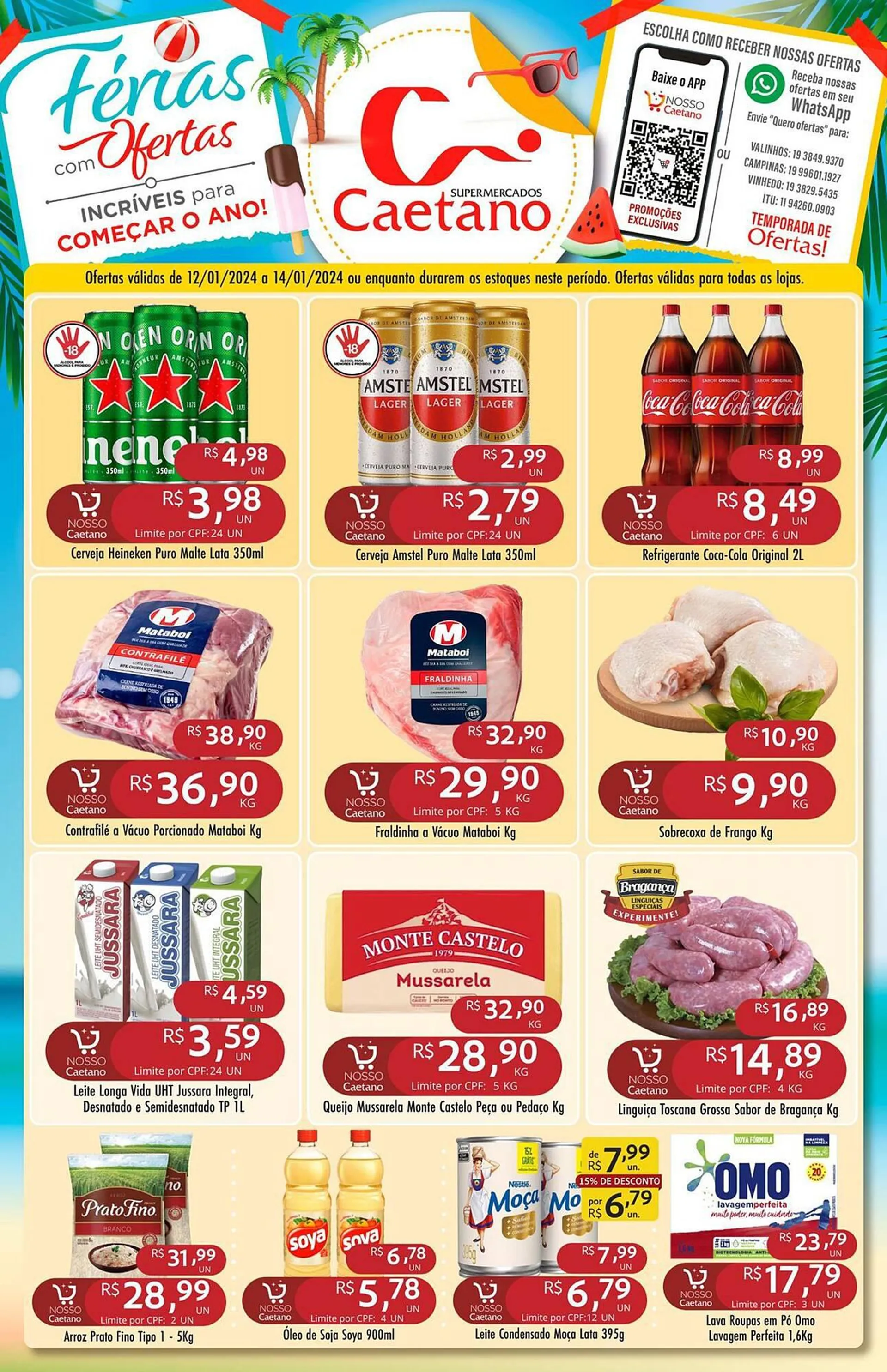 Encarte de Catálogo Supermercados Caetano 12 de janeiro até 14 de janeiro 2024 - Pagina 