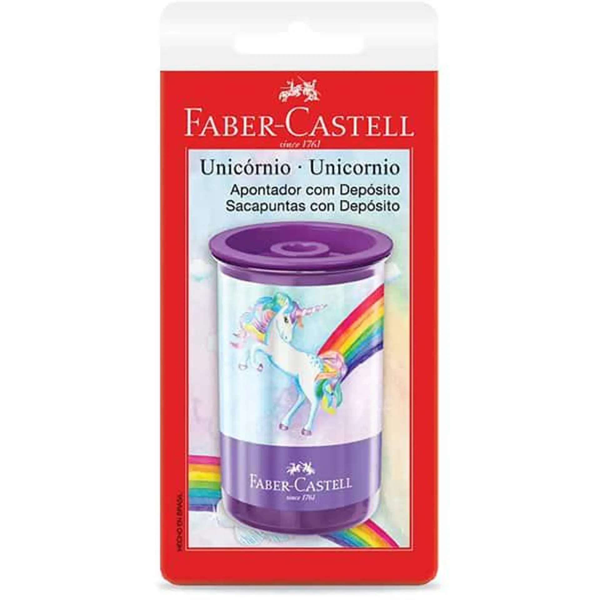 Apontador c/deposito unicórnio SM/123UNIZF Faber-castell BT 1 UN