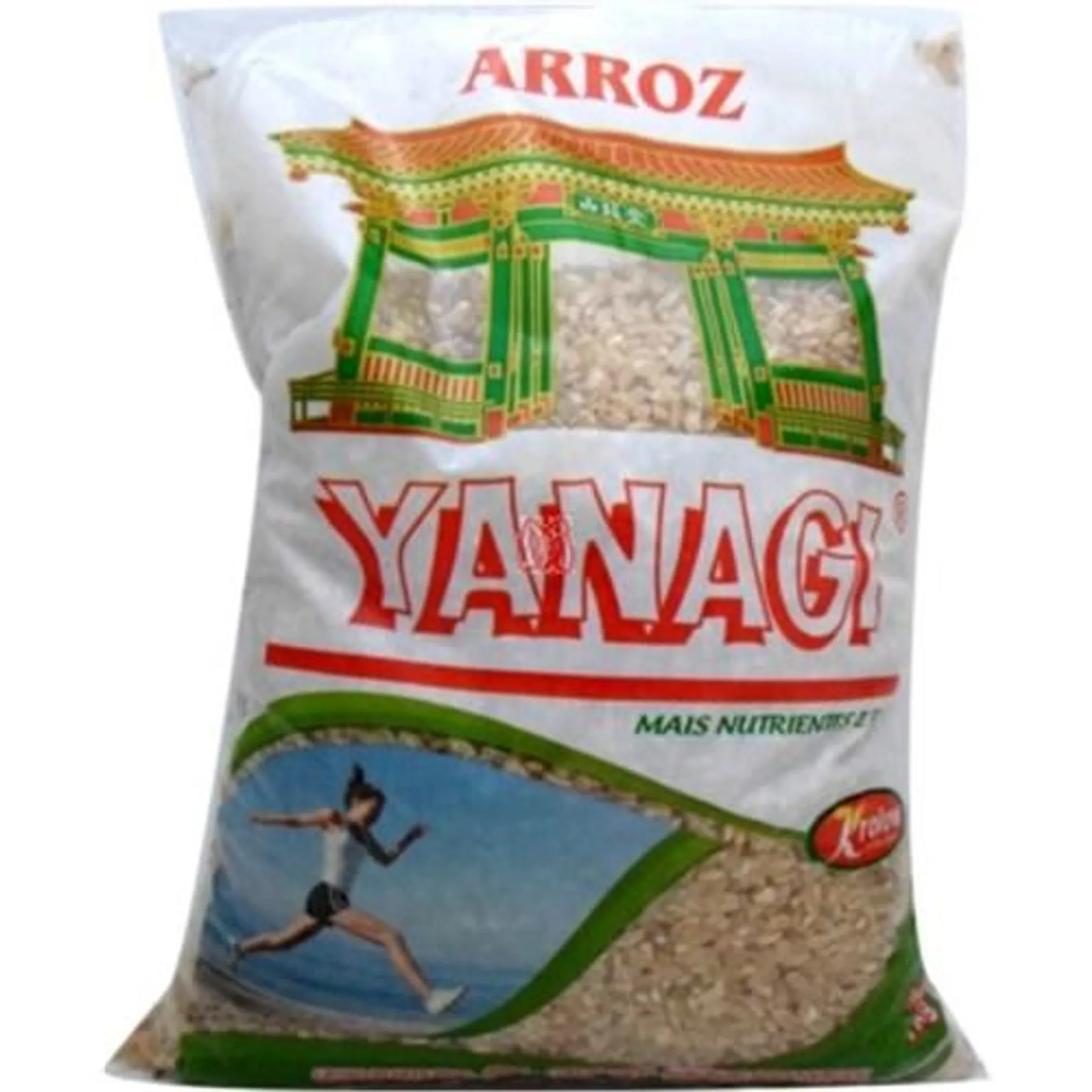 Arroz de Grãos Curtos Integral Yanagi Embalagem 1Kg