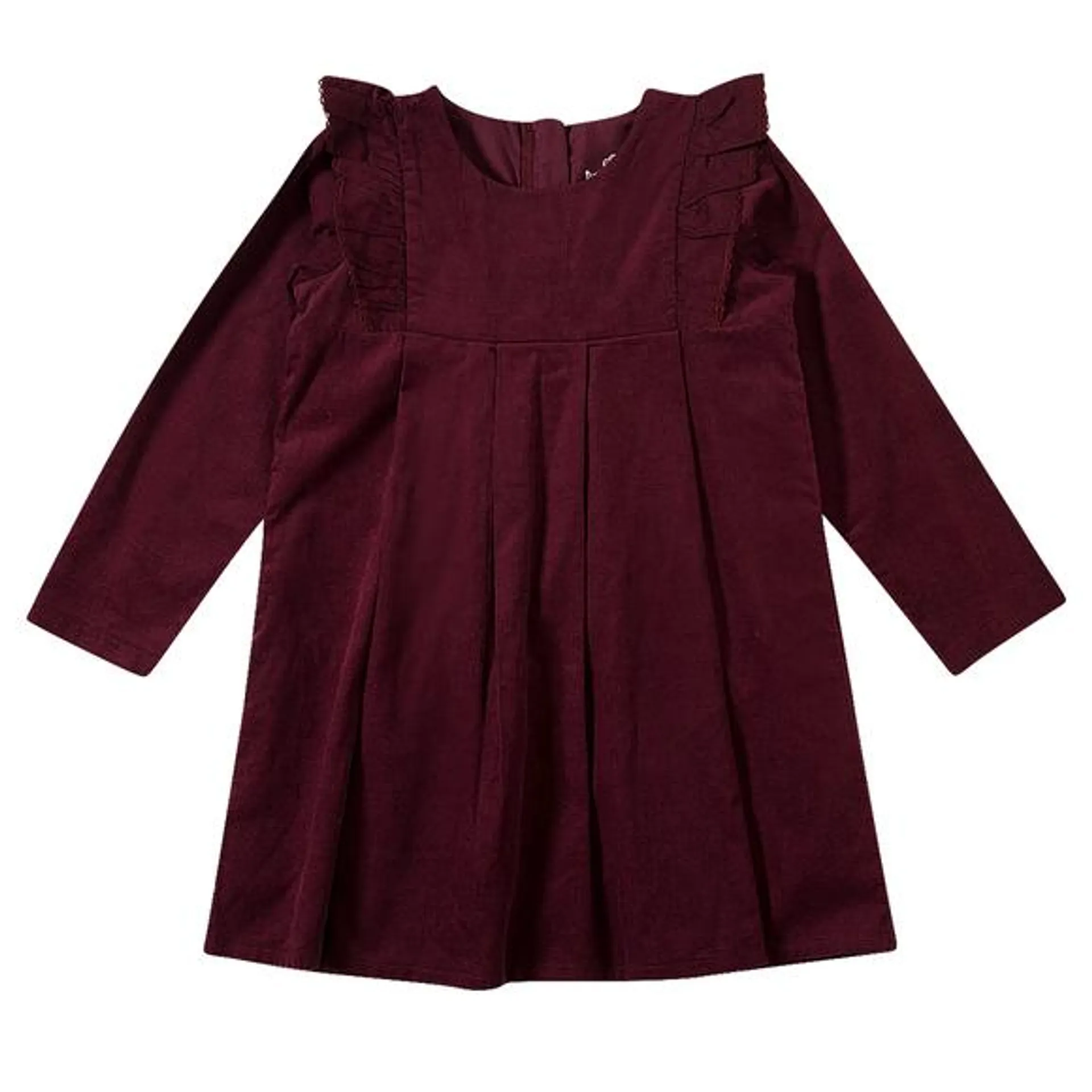 Vestido manga longa estampa lisa veludo kids tip top