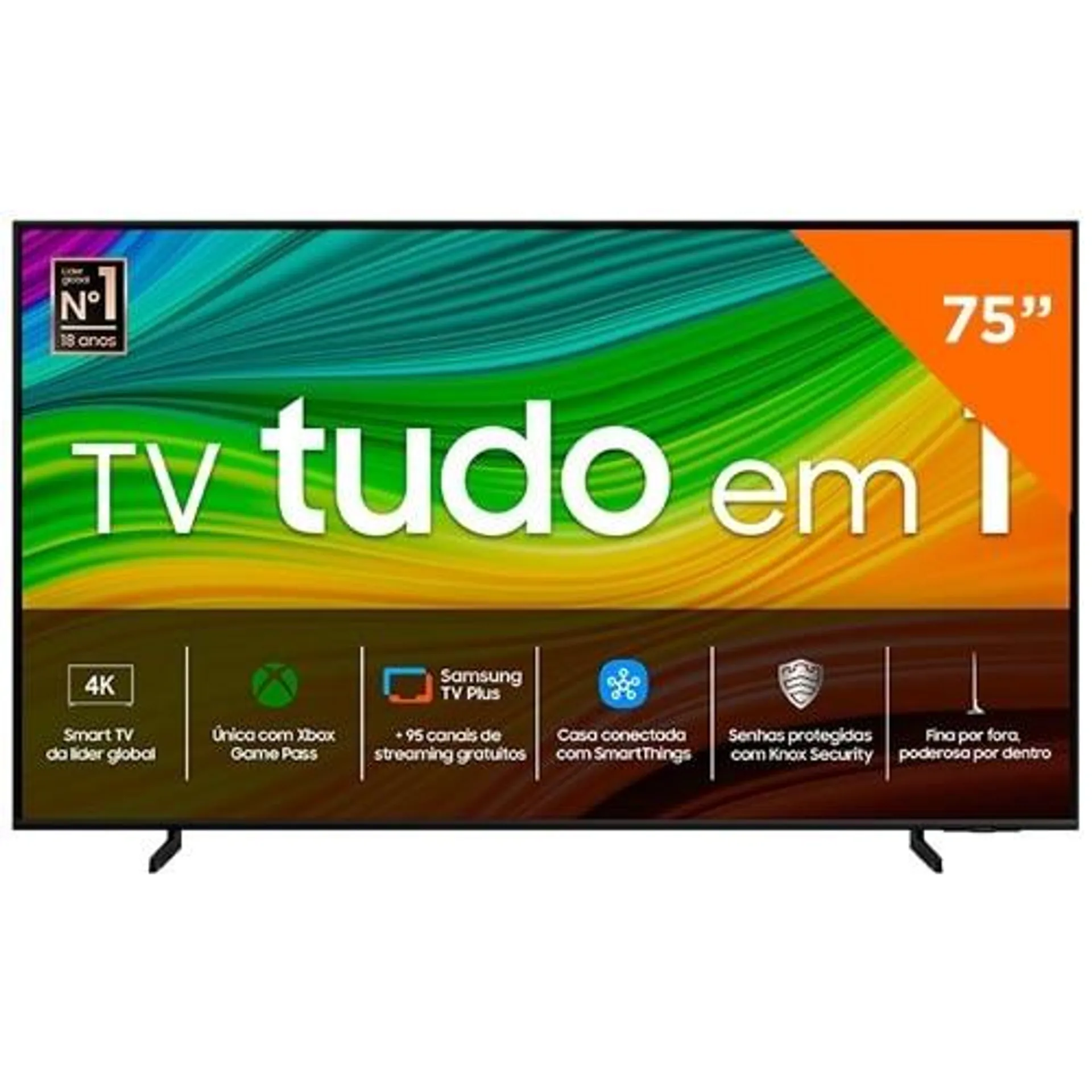 Smart Big TV 75 Polegadas Samsung QLED 4K com Gaming Hub, QN75Q60DA