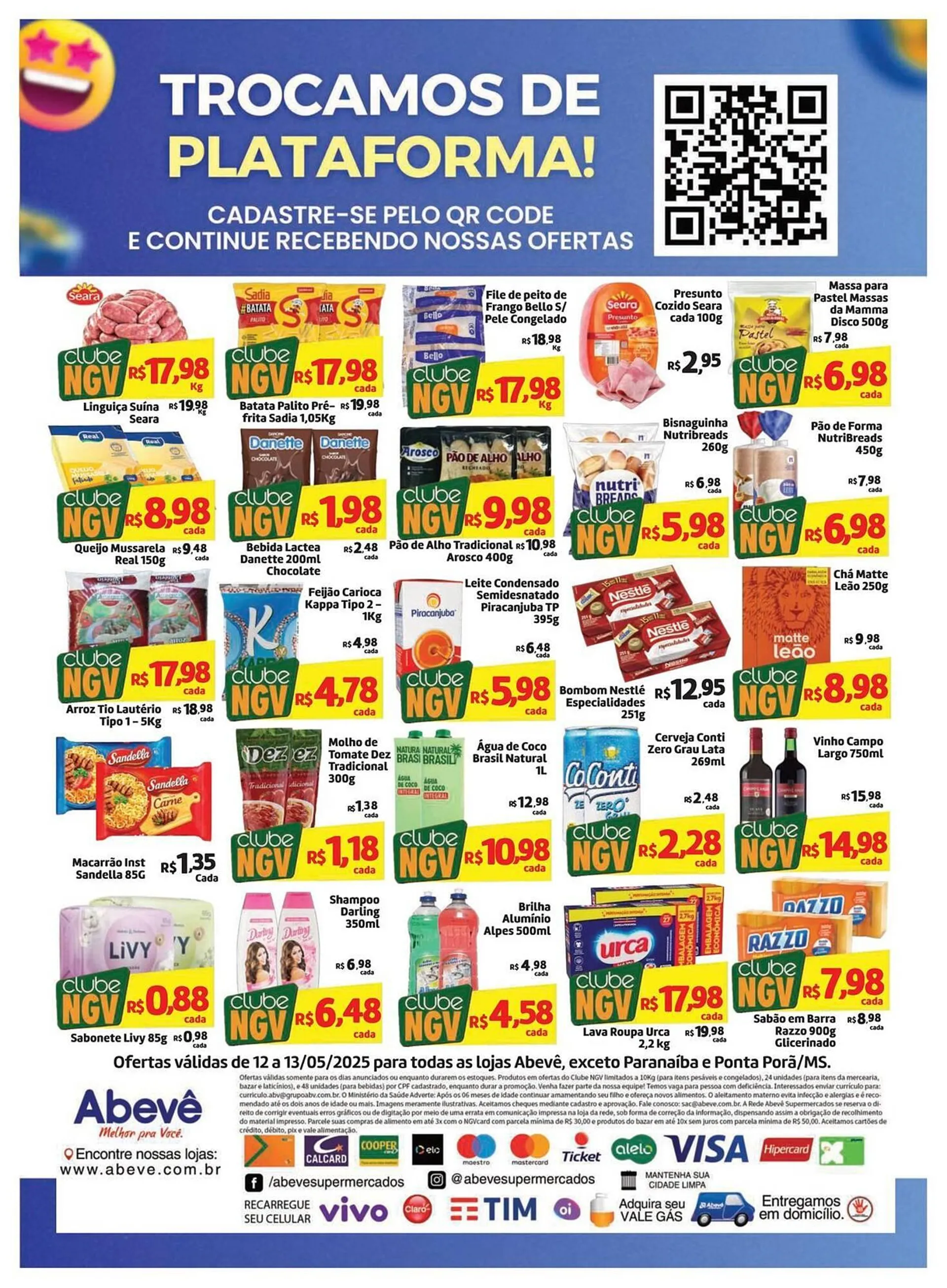 Encarte de Catálogo Abevê Supermercados 12 de maio até 13 de maio 2025 - Pagina 2