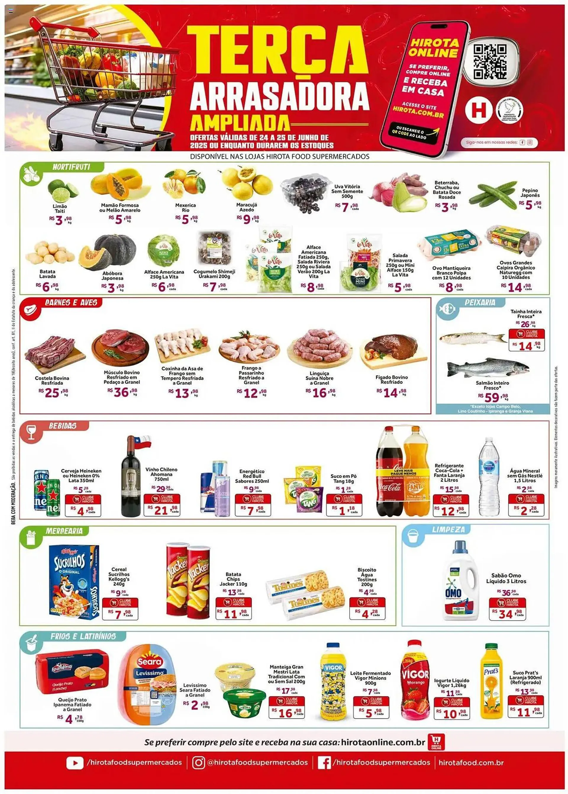 Encarte de Catálogo Hirota Food Supermercado 24 de junho até 25 de junho 2025 - Pagina 1
