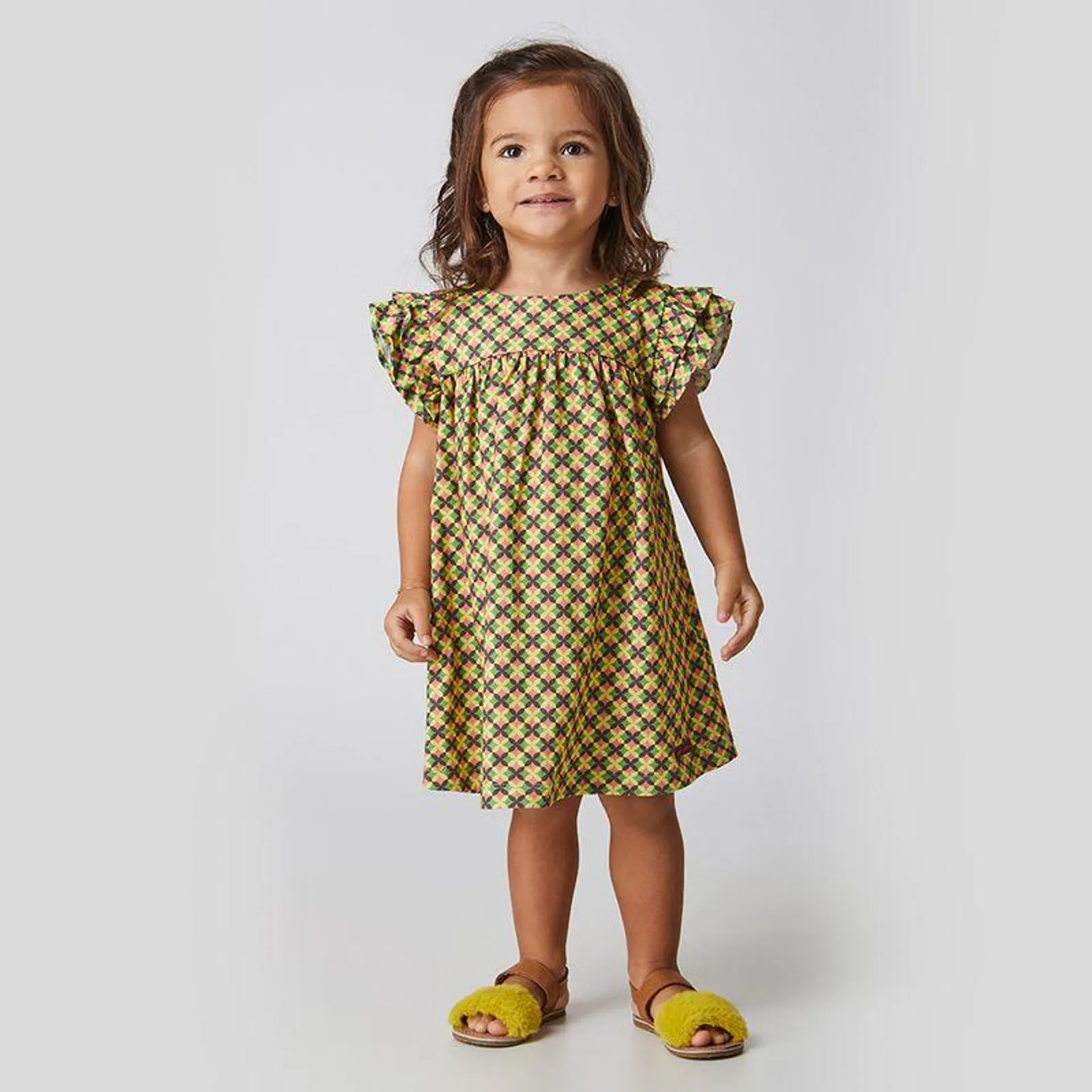 Vestido Toddler Anis Amarelo