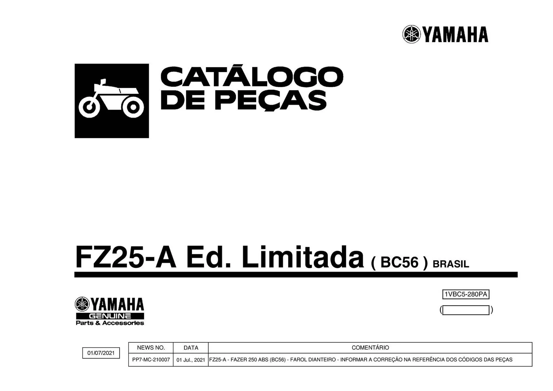 Encarte de Catálogo Yamaha 15 de janeiro até 15 de março 2024 - Pagina 1