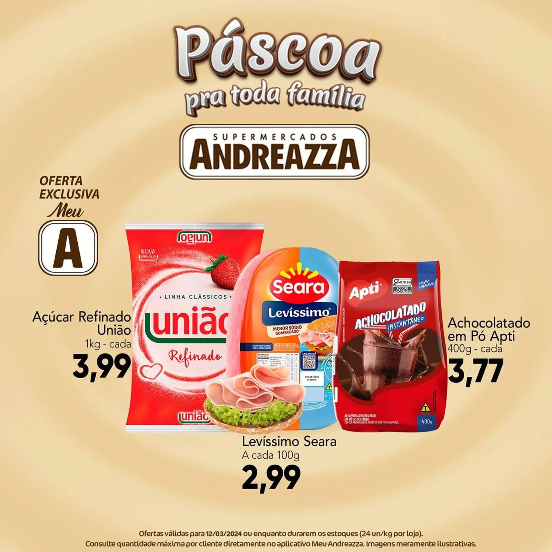 Encarte de Catálogo Supermercados Andreazza 12 de março até 12 de março 2024 - Pagina 1