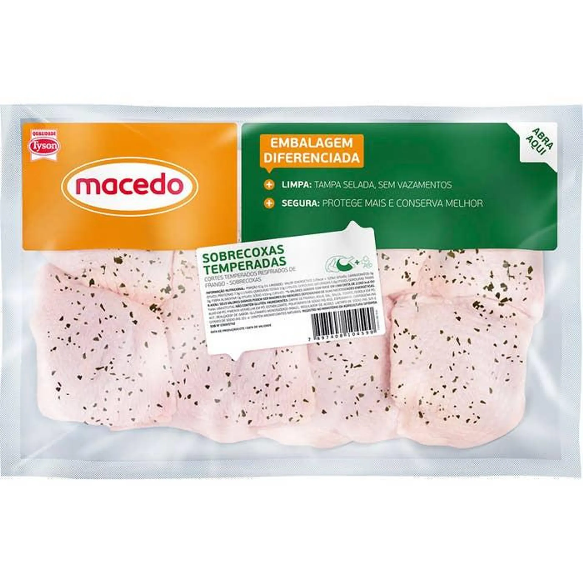 Sobrecoxa De Frango Macedo Temperado Resfriado Kg