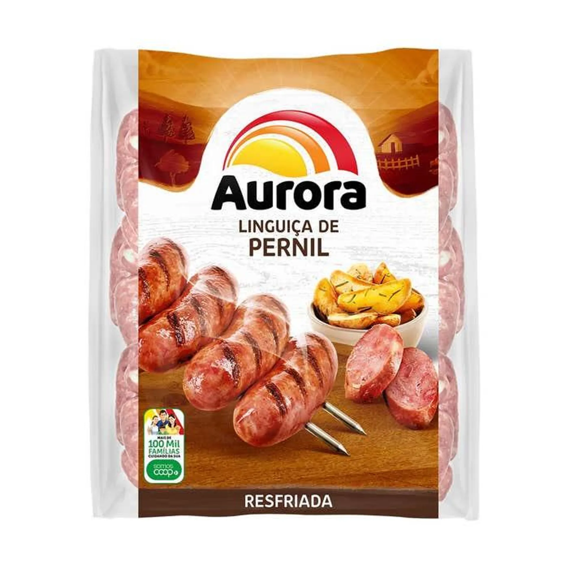 Linguiça De Pernil Resfriada Aurora 700g