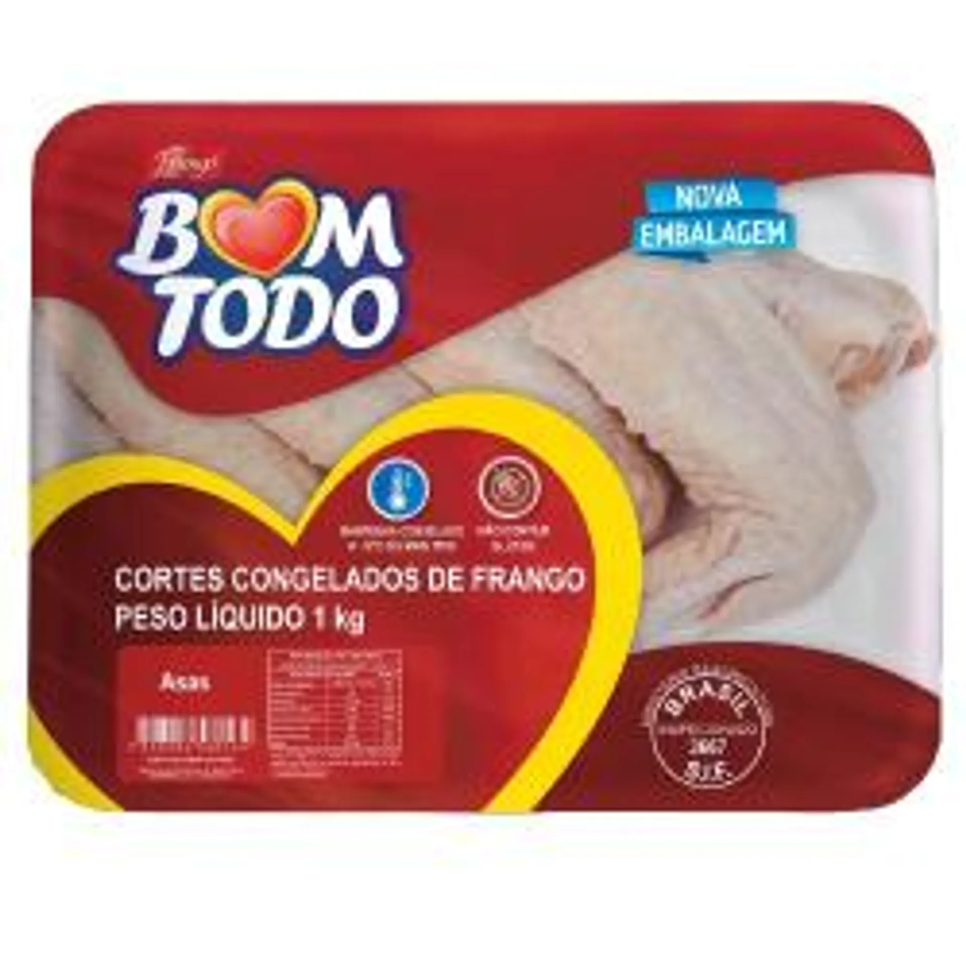 Asa Frango Bom Todo Congelada 1kg