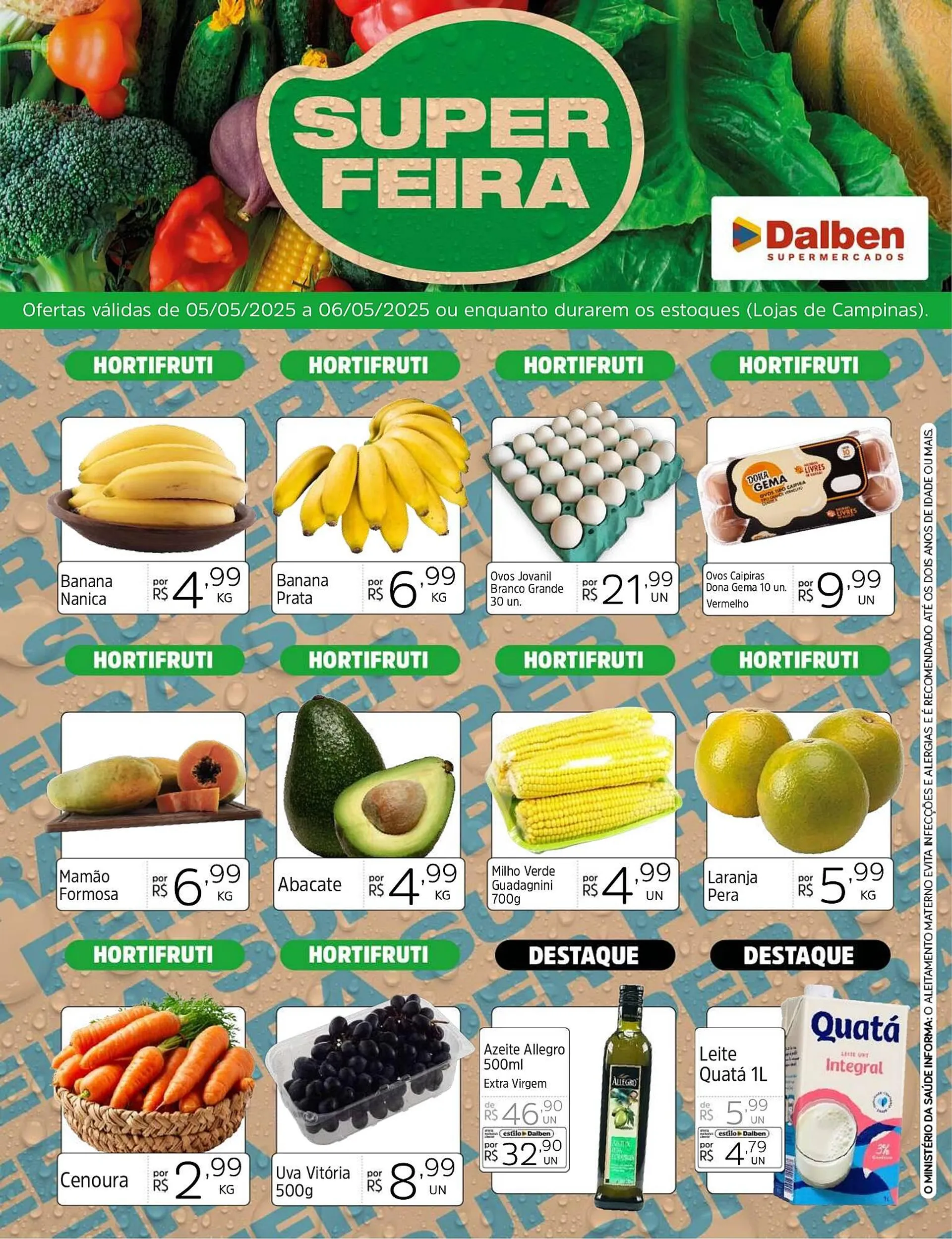 Encarte de Catálogo Supermercado Dalben 5 de maio até 6 de maio 2025 - Pagina 1