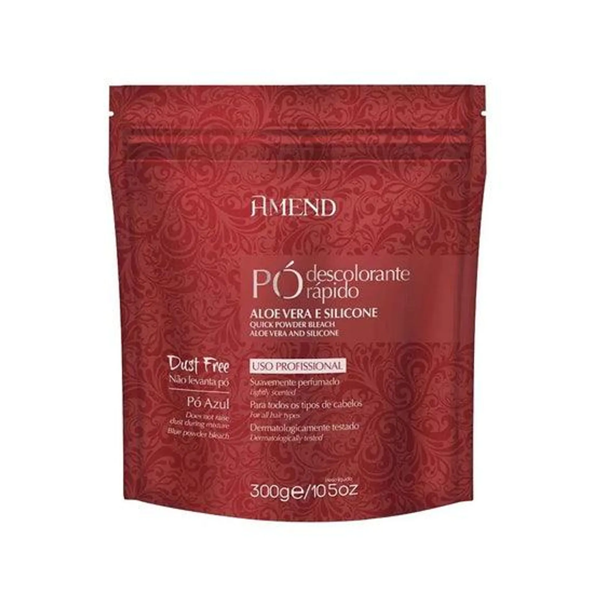 Pó Descolorante Amend Aloe e Silicone Vermelho 300g