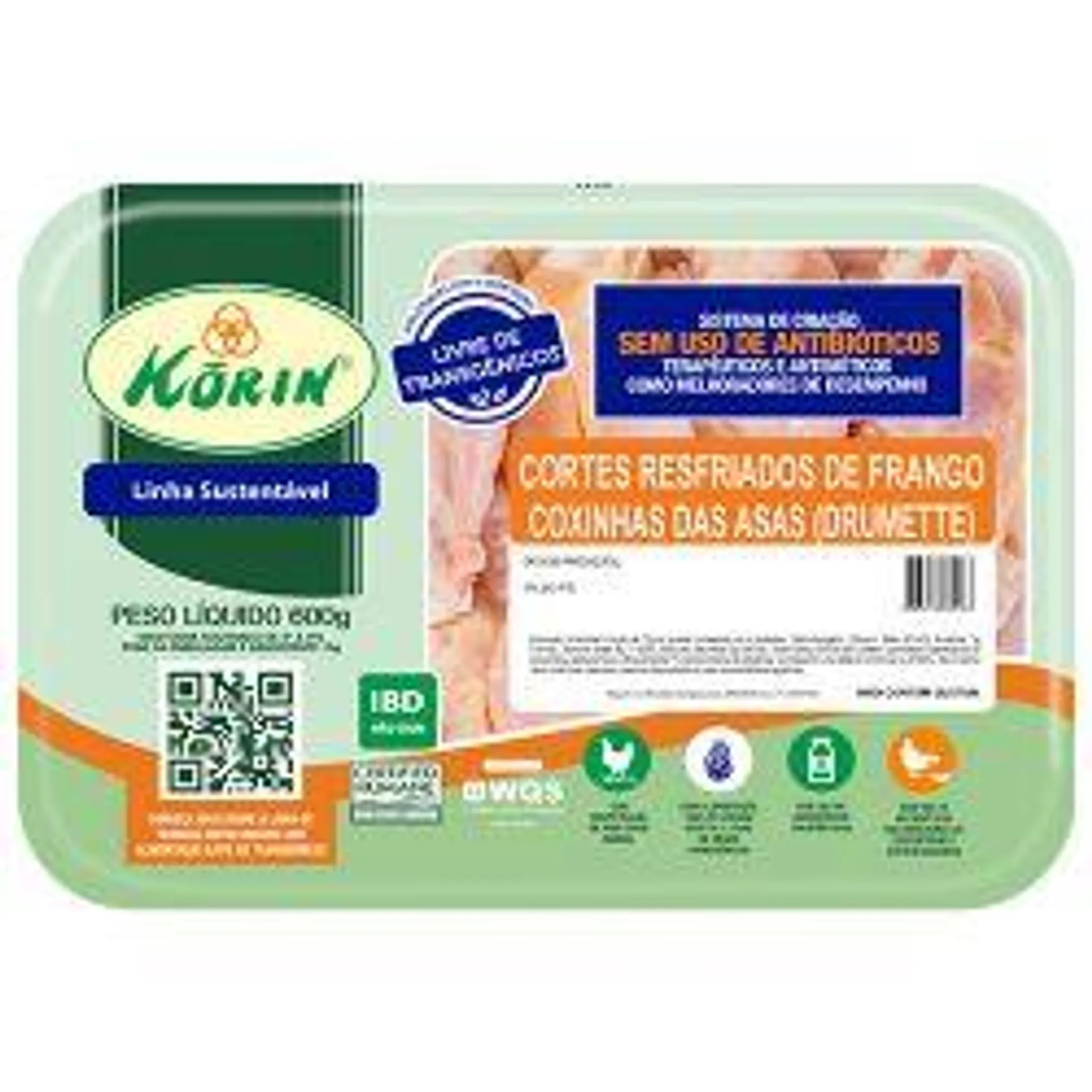 Coxinha Da Asa Korin 600g Sem Transgênico