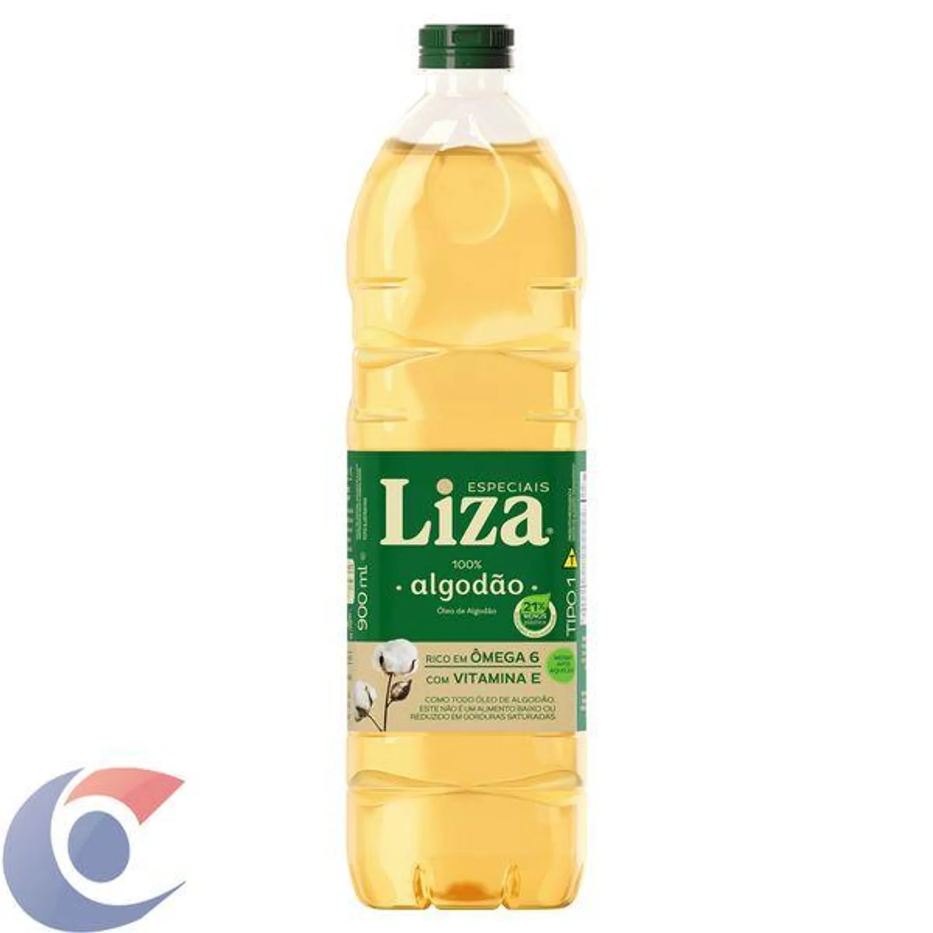 OLEO ALGODAO LIZA 900ML - Óleo De Algodão Liza Pet 900ml