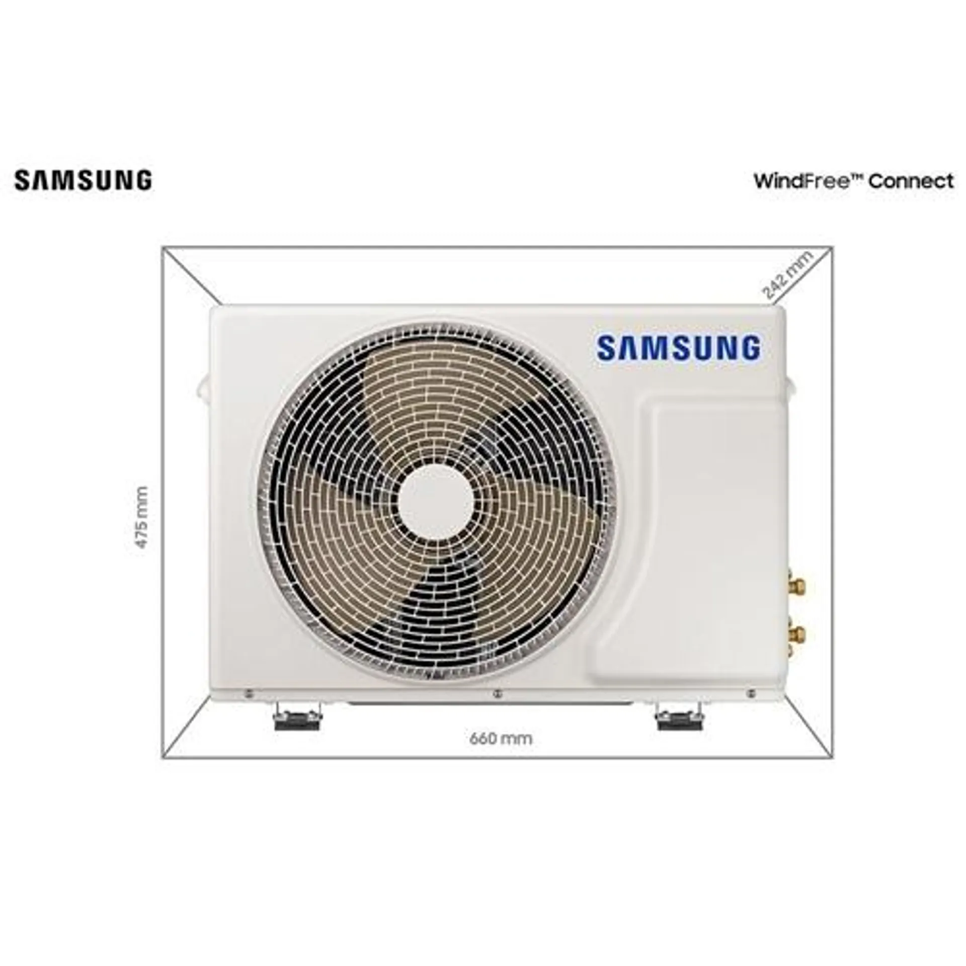 Ar Condicionado Split Inverter Samsung WindFree Connect 9000 BTUs Frio 220V AR09BVFAAWKXAZ