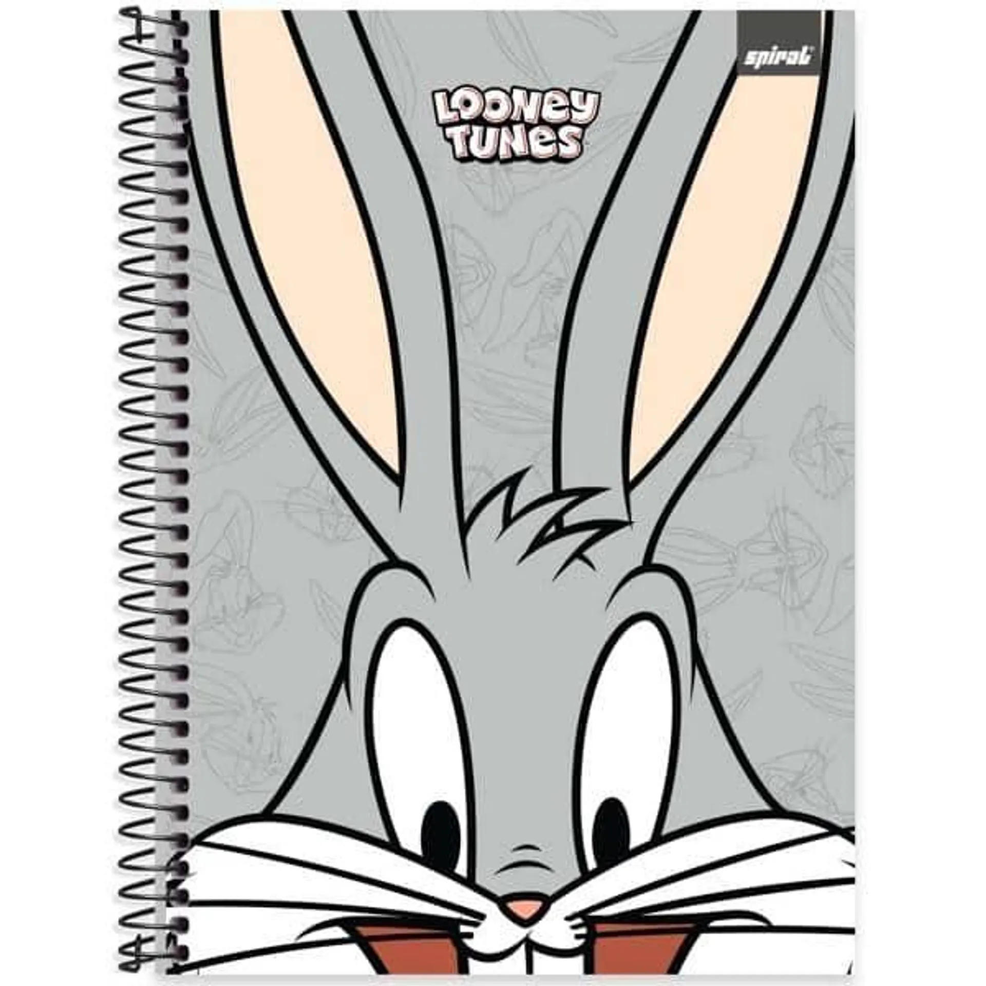 Caderno Universitário Capa Dura, 1 x 1, 80 Folhas, Looney Tunes, Pernalonga, 2525601, Spiral Lt - PT 1 UN