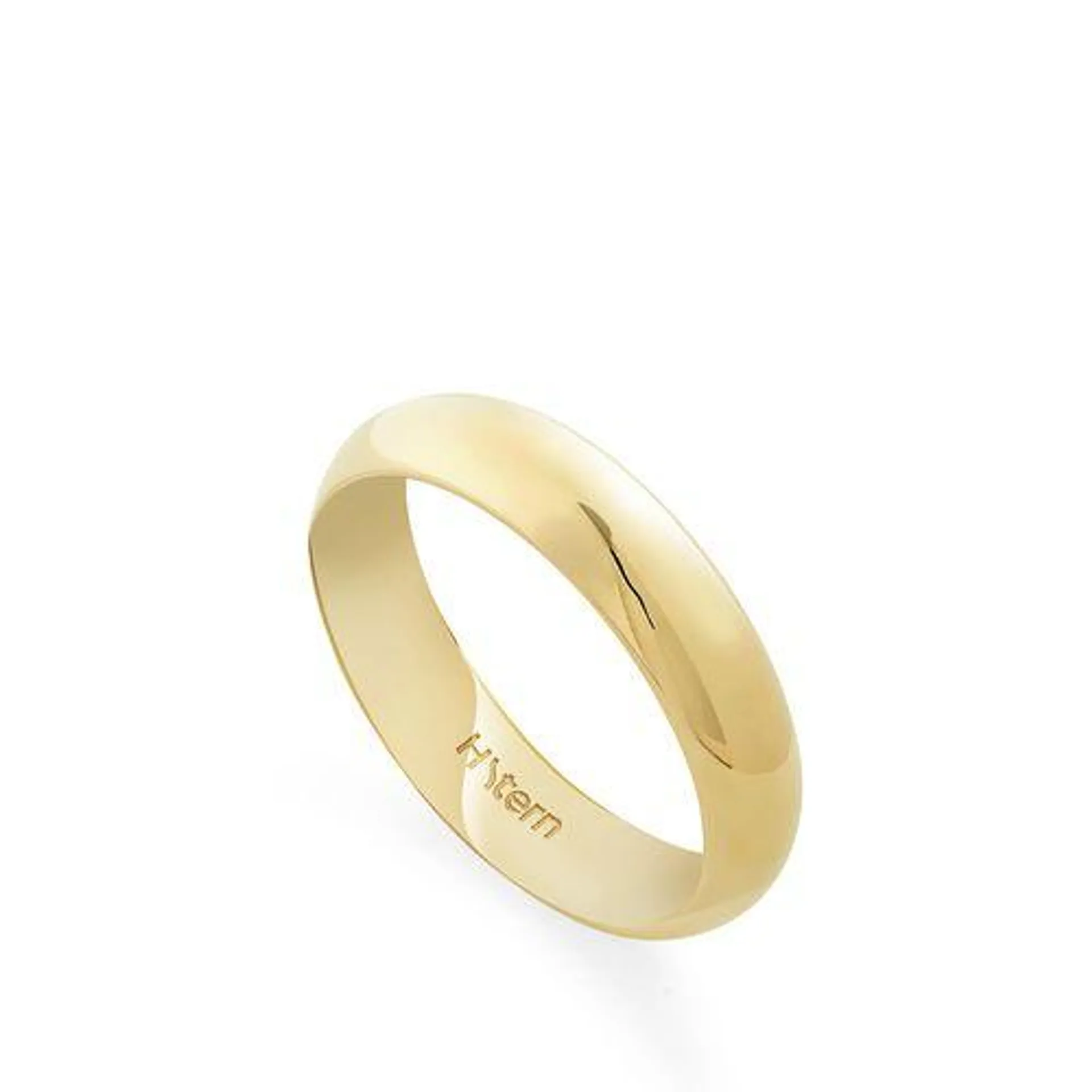 Aliança de ouro amarelo 18K - Contour - Alianças Clássicas