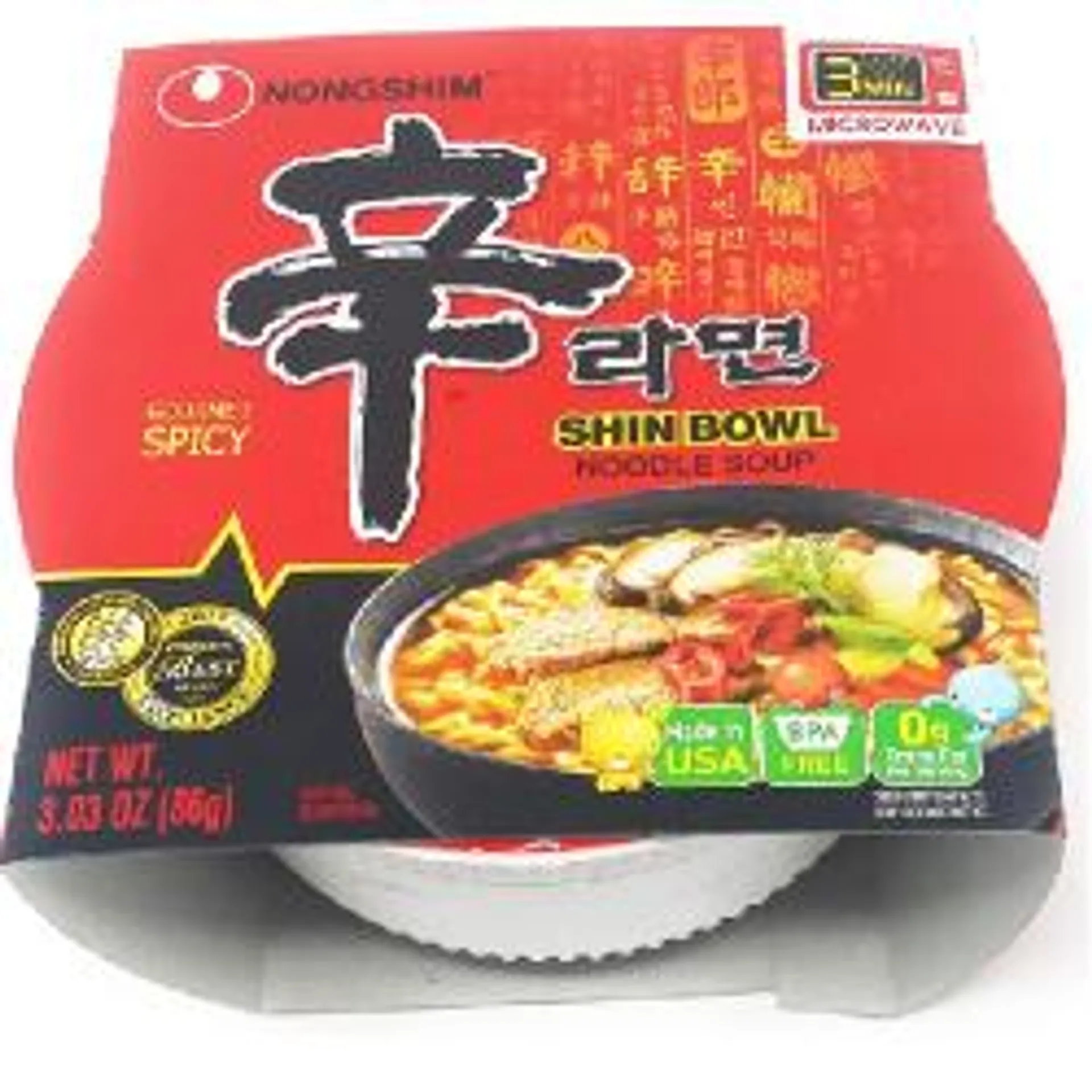 Macarrao Instantanea Nongshim Shin Sabal 86g Tigela