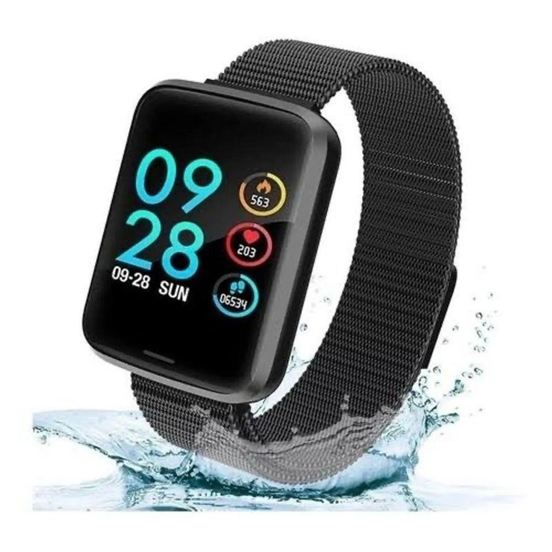 Relógio Smart Watch Feminino Oled P70 + Duas Pulseiras Preto