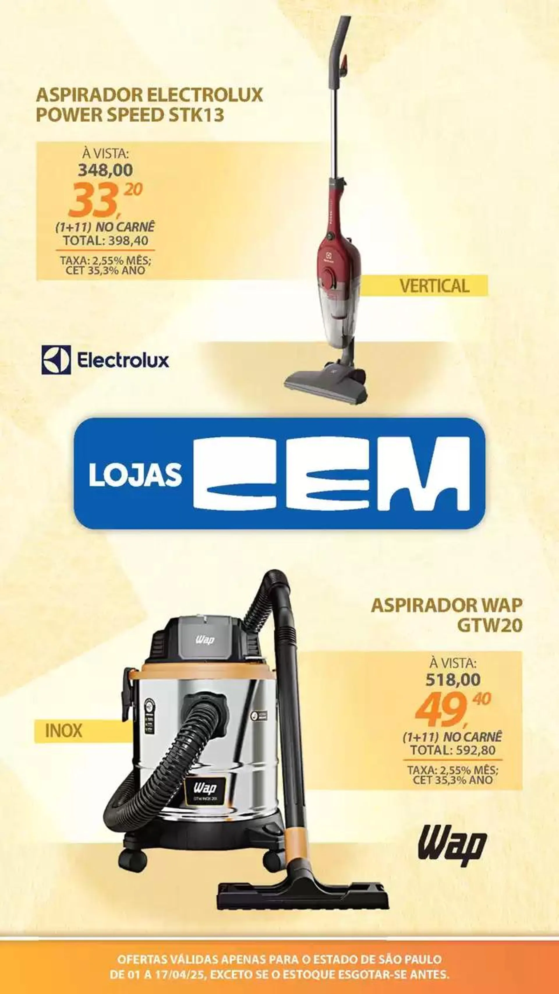 Encarte de Encarte Lojas Cem 3 de abril até 17 de abril 2025 - Pagina 120