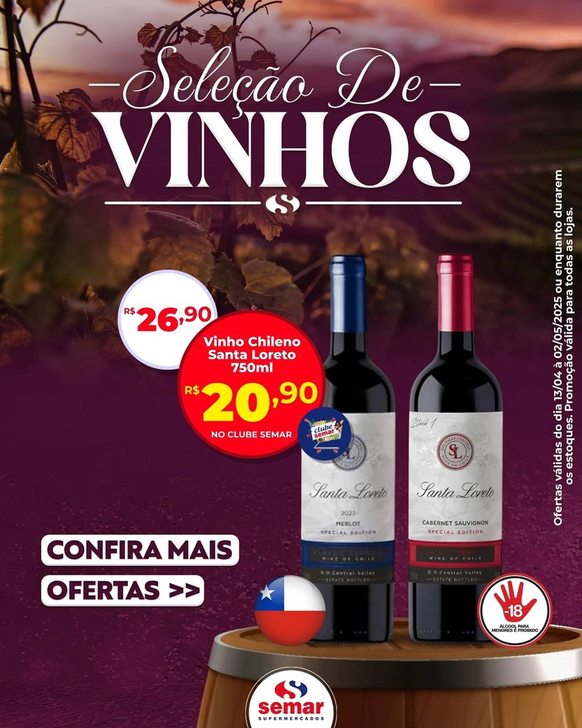 Encarte de Catálogo Semar Supermercado 13 de abril até 2 de maio 2025 - Pagina 1