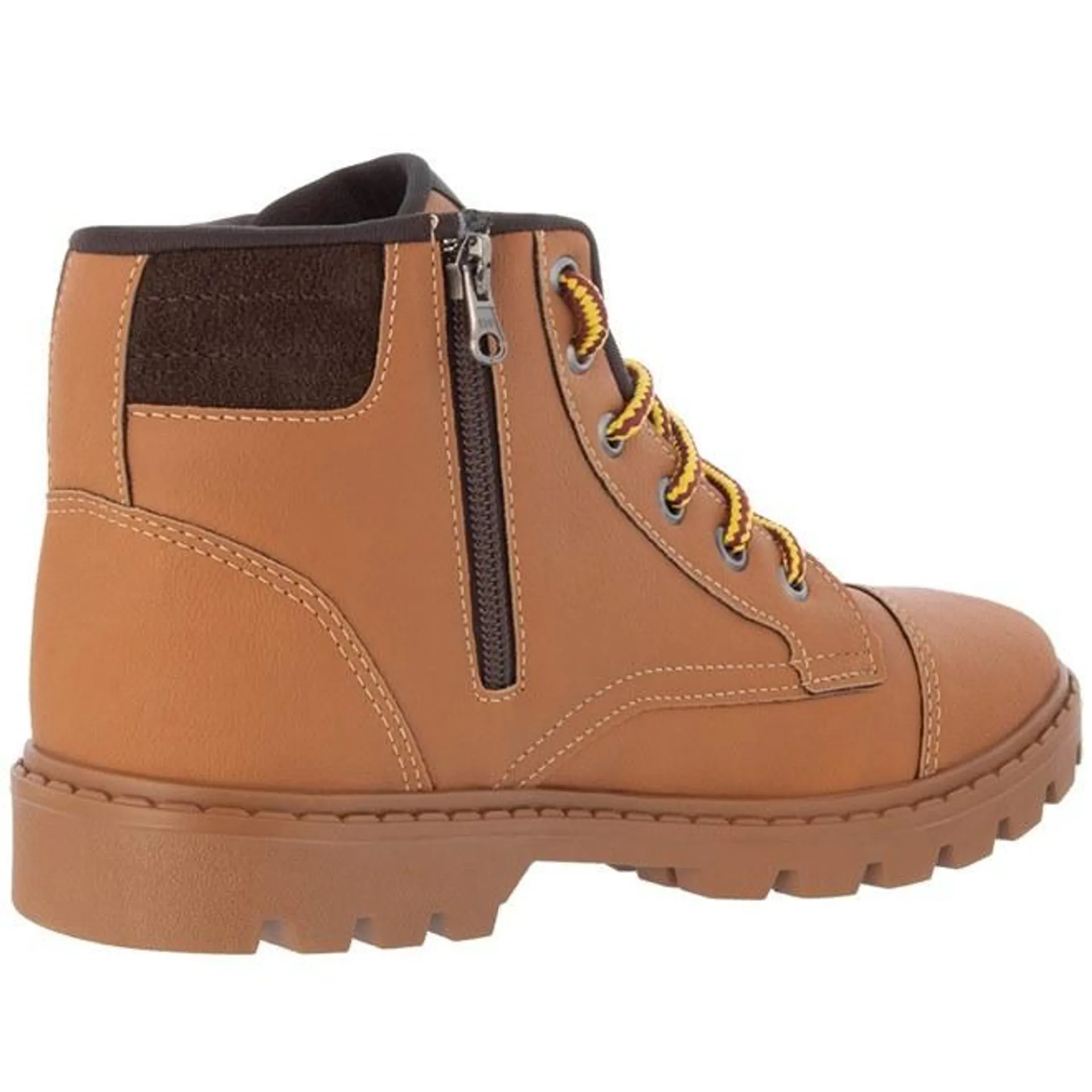 Bota Coturno Ollie Originals Worker Tratorada Camurça Caramelo