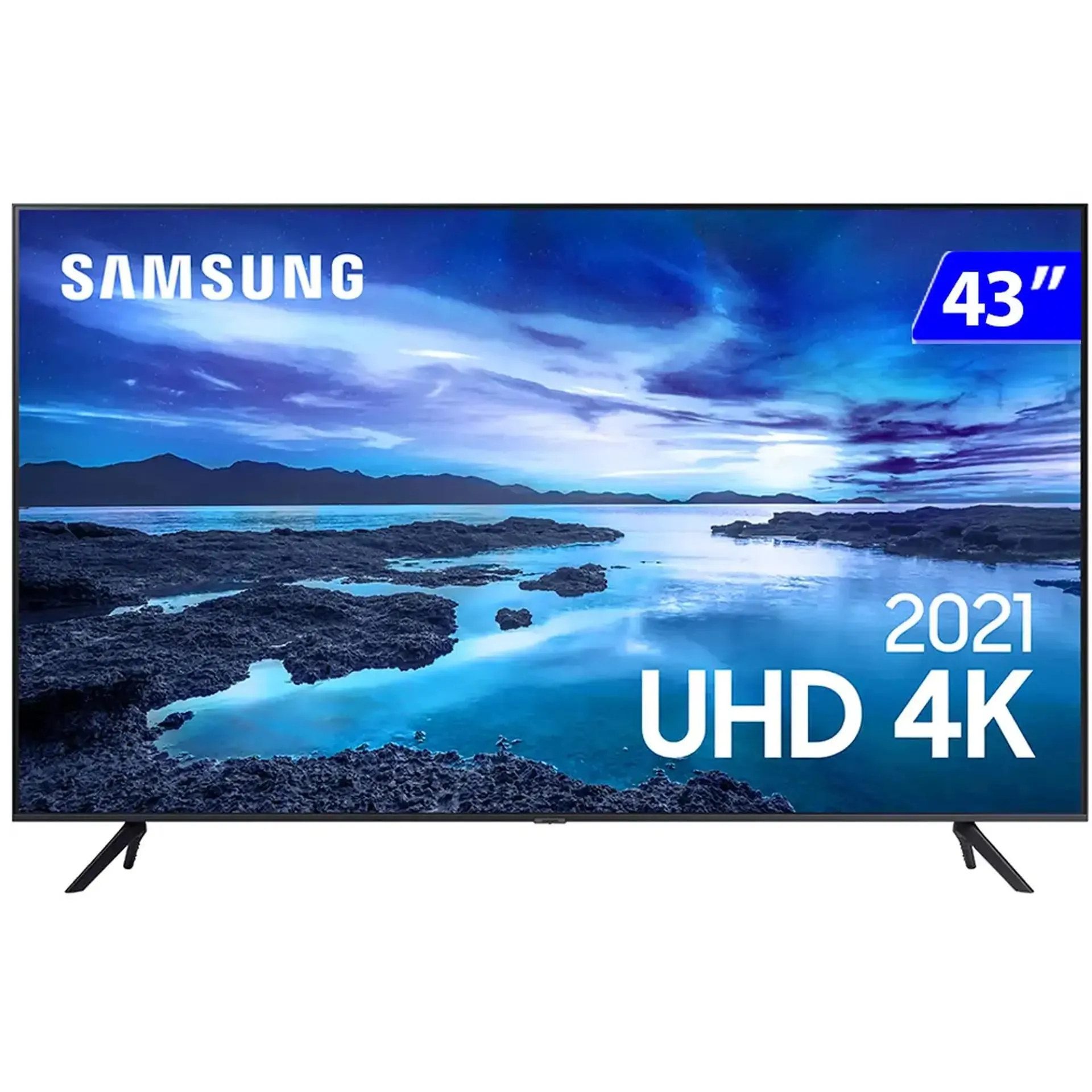 Smart TV Samsung LED 43" 4K Wi-Fi Tizen Crystal UHD UN43AU7700GXZD