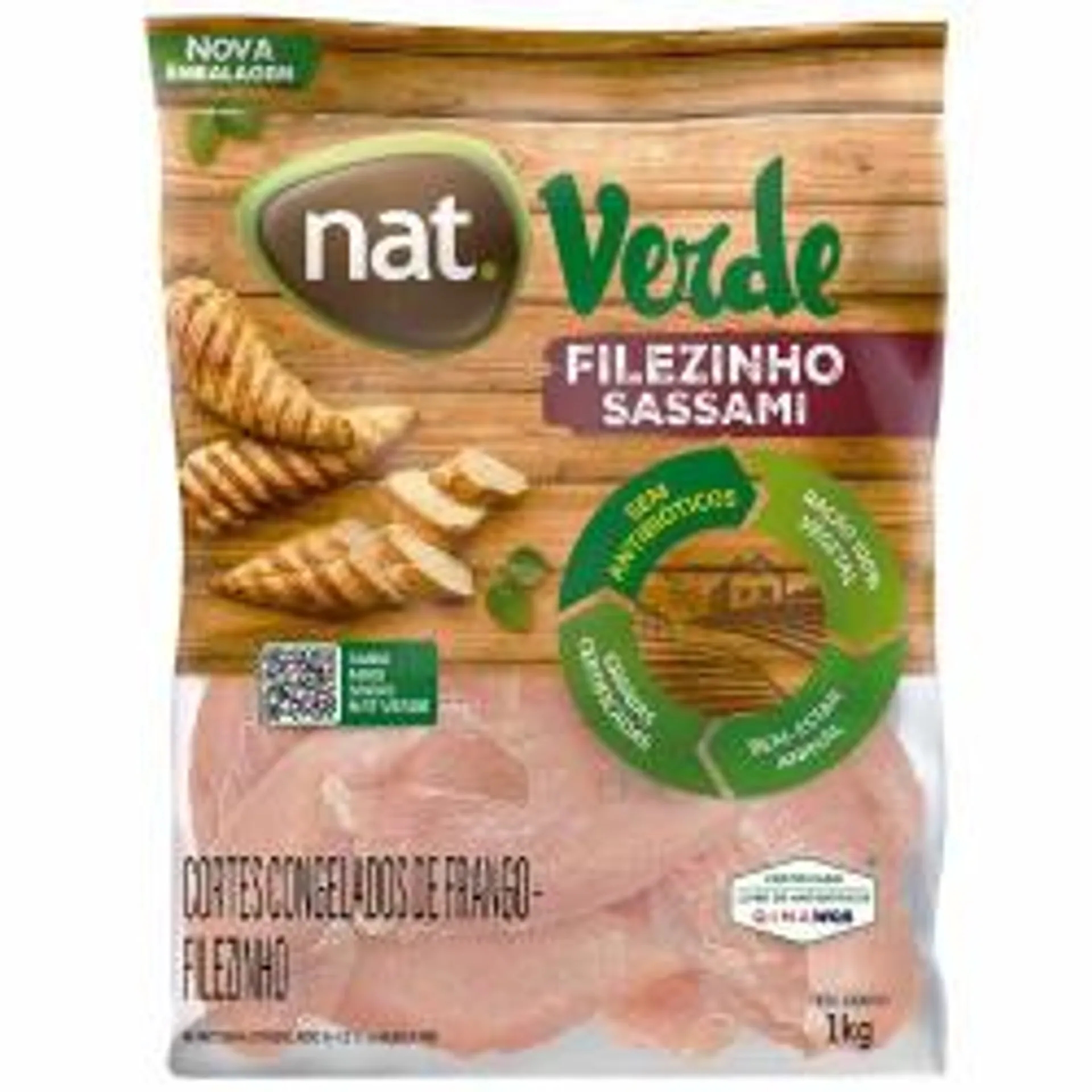 Filezinho De Frango Sassami Nat Verde 1kg